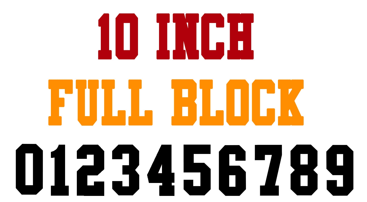 NumberStencils Net 10 Inch Full Block Number Stencils 100 Sheet Packs 10 54