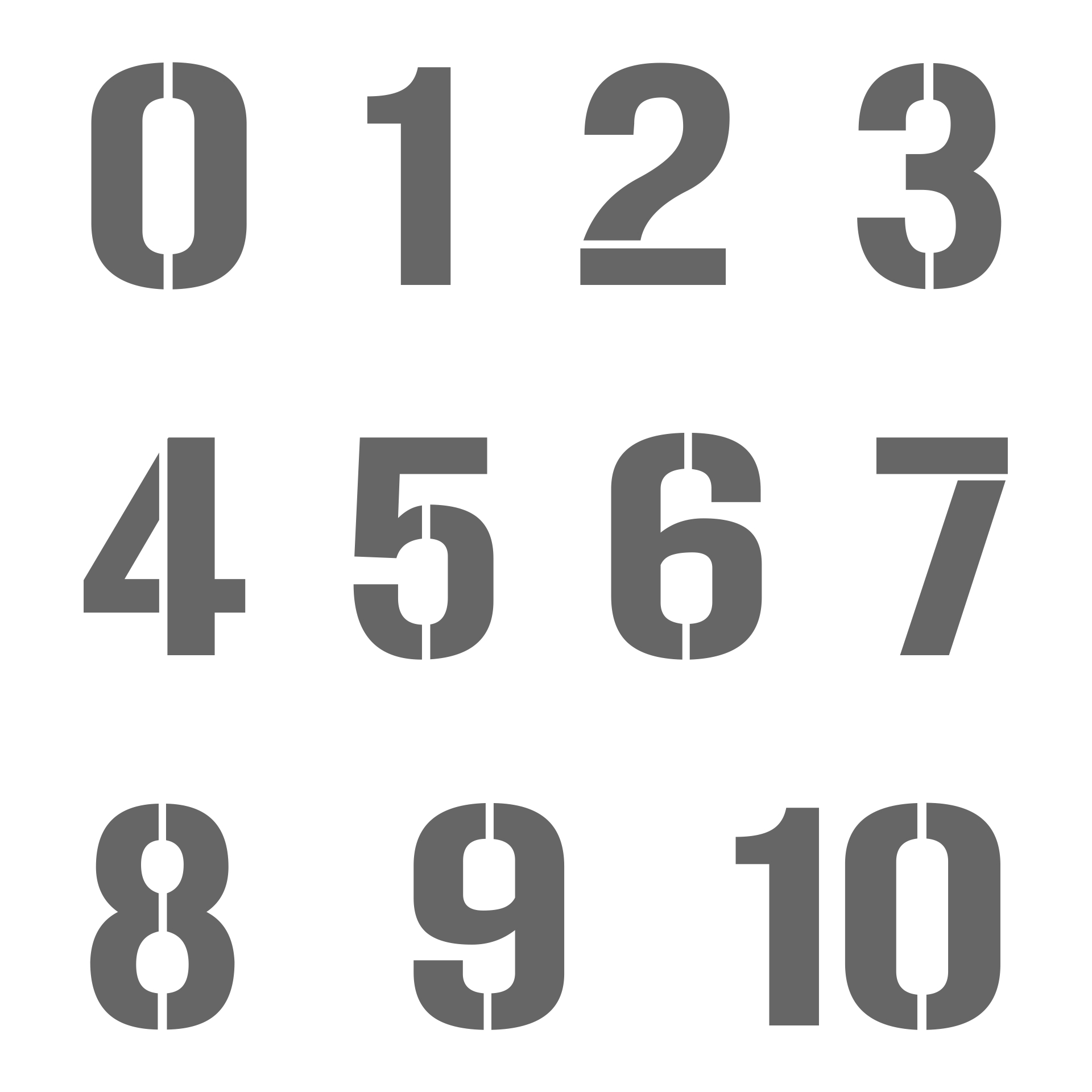 NumberStencils Net 10 Inch Full Block Number Stencils 100 Sheet Worksheets Library
