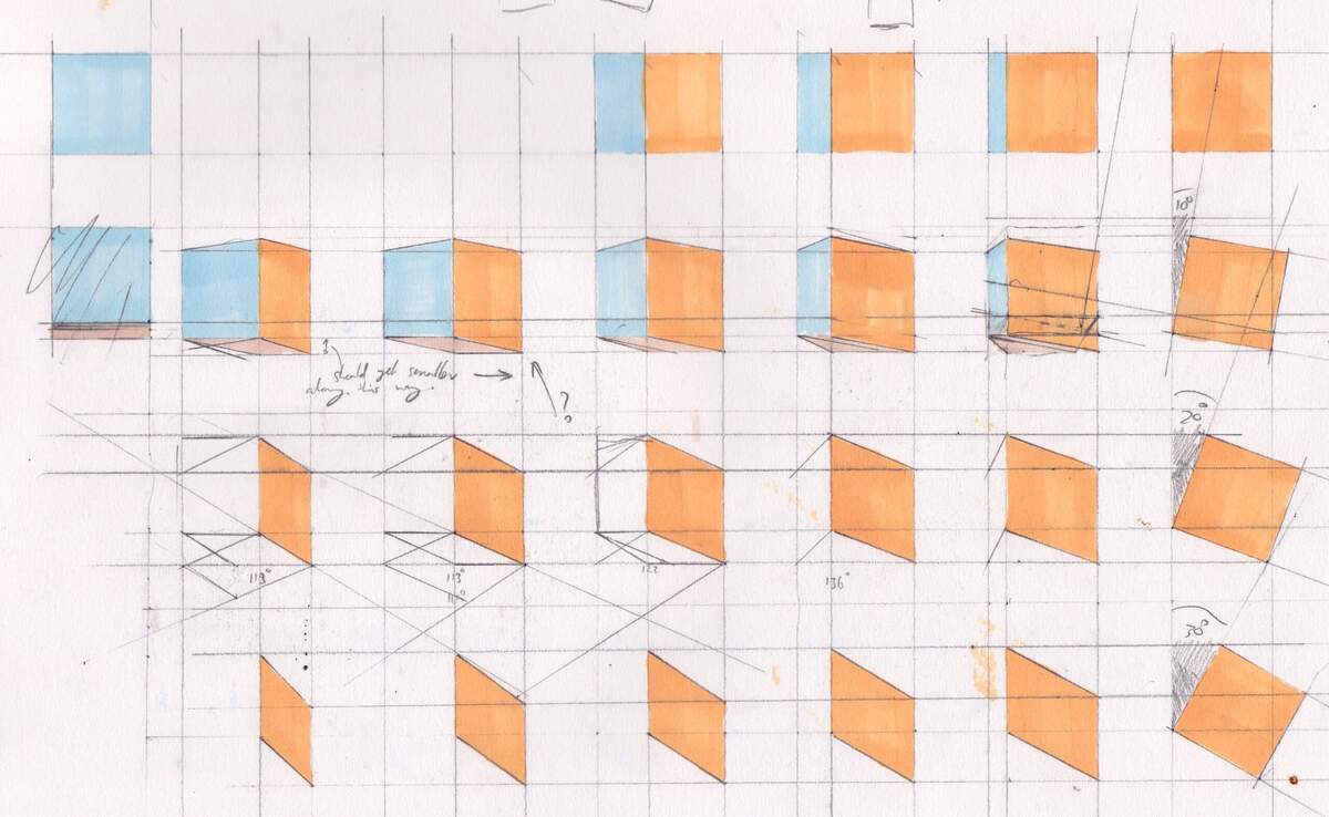 Observational Drawing Rotating Cubes Edmund Eva Observational Drawing Rotating Cubes Edmund Eva