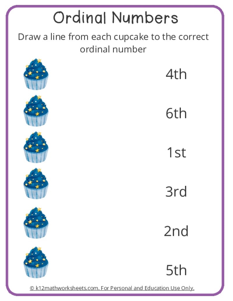 Ordinal Numbers Worksheets For Kindergarten Download Ordinal Numbers Up To 10 Worksheets For Free Vikramlearning
