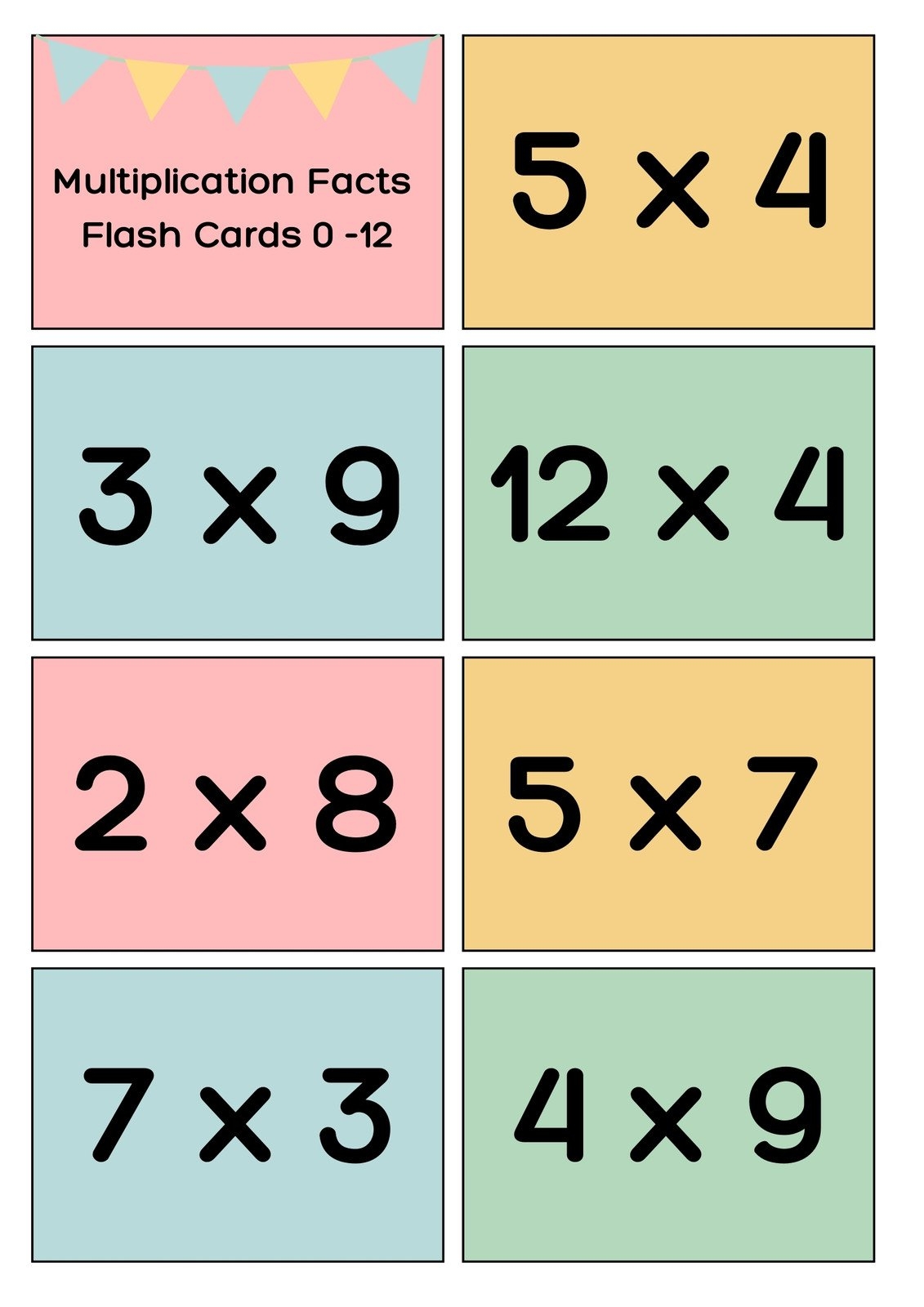 Page 3 Free And Customizable Multiplication Templates Canva