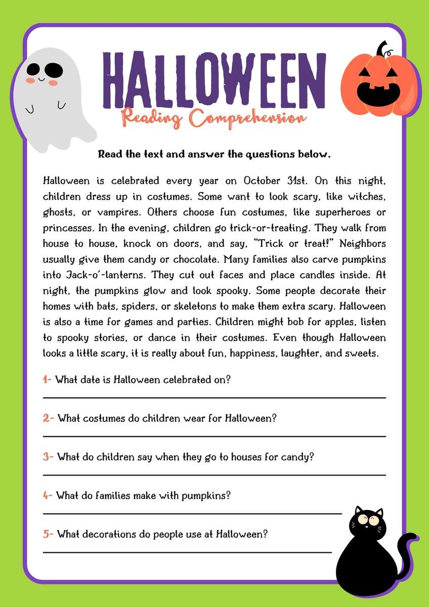 Page 5 Free Printable Halloween Worksheet Templates To Edit Canva Page 5 Free Printable Halloween Worksheet Templates To Edit Canva