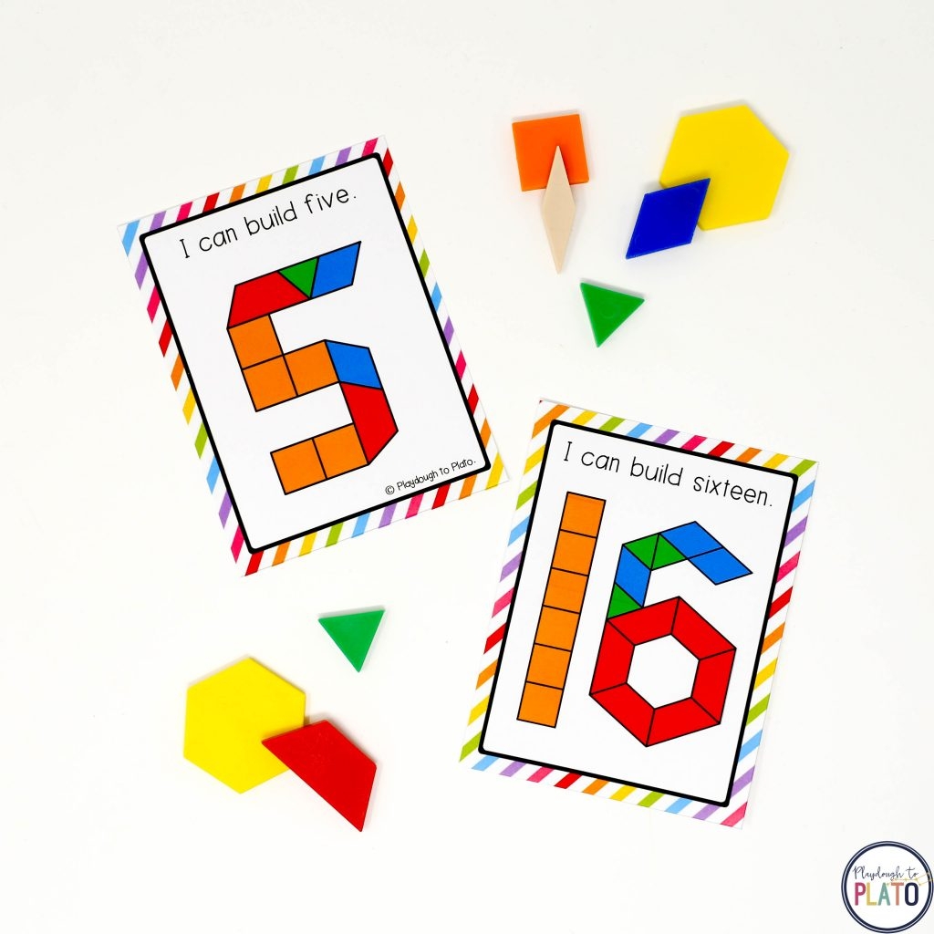 Pattern Block Letters And Numbers Playdough To Plato