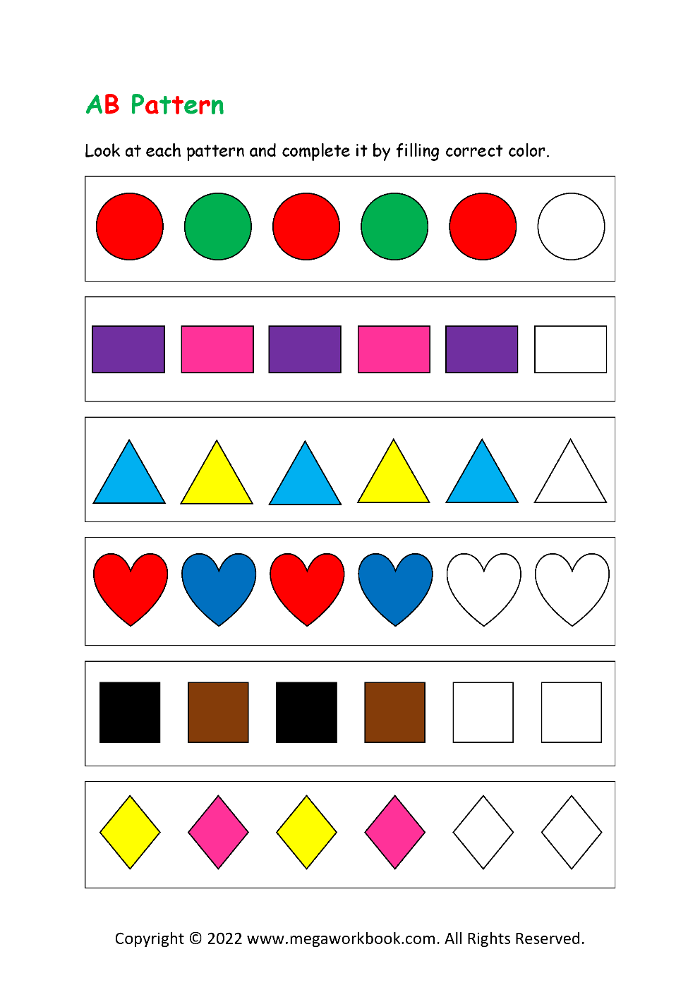 Patterns For Preschool Patterns For Kindergarten Pattern Worksheets For Preschool Pattern Worksheets For Kindergarten Kindergarten Pattern Worksheet MegaWorkbook Flowers AB Pattern Cards 30 Cards By PreKautism TPT