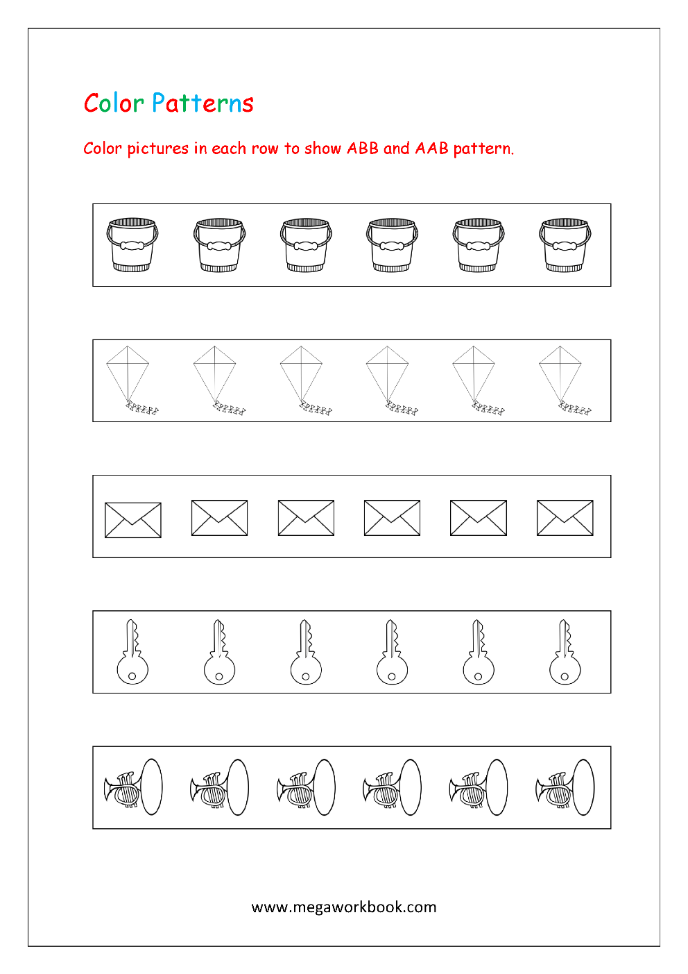 Dinosaur AB Pattern Worksheets 5 Pages By PreKautism TPT