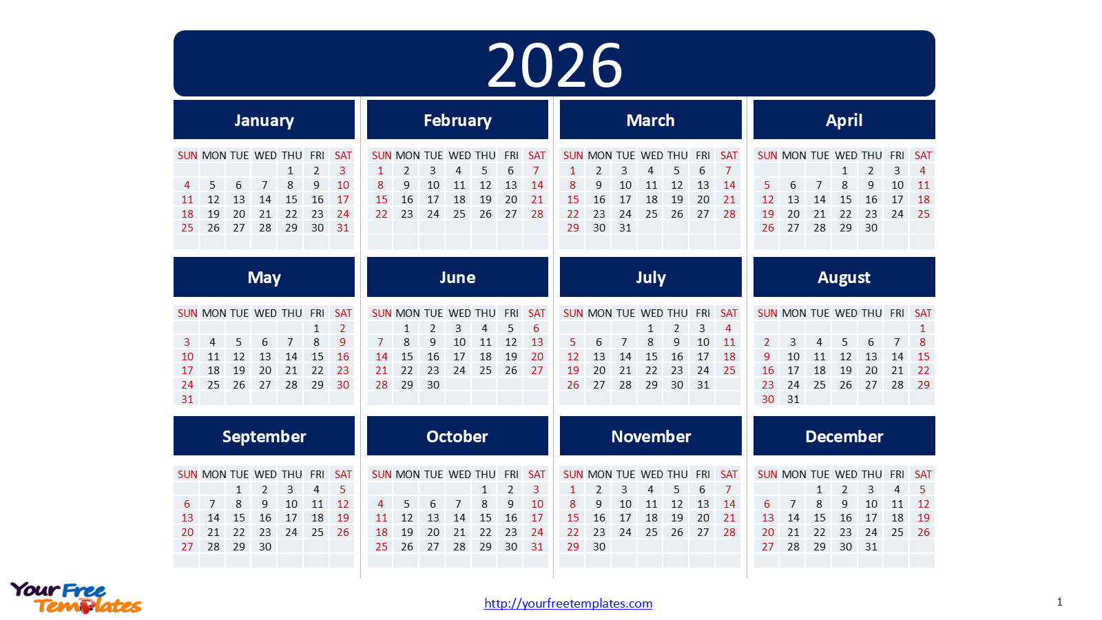 Plan Ahead With The 2026 Calendar Printable Free PowerPoint Template Free Personalized Monthly Planner Templates To Print Canva