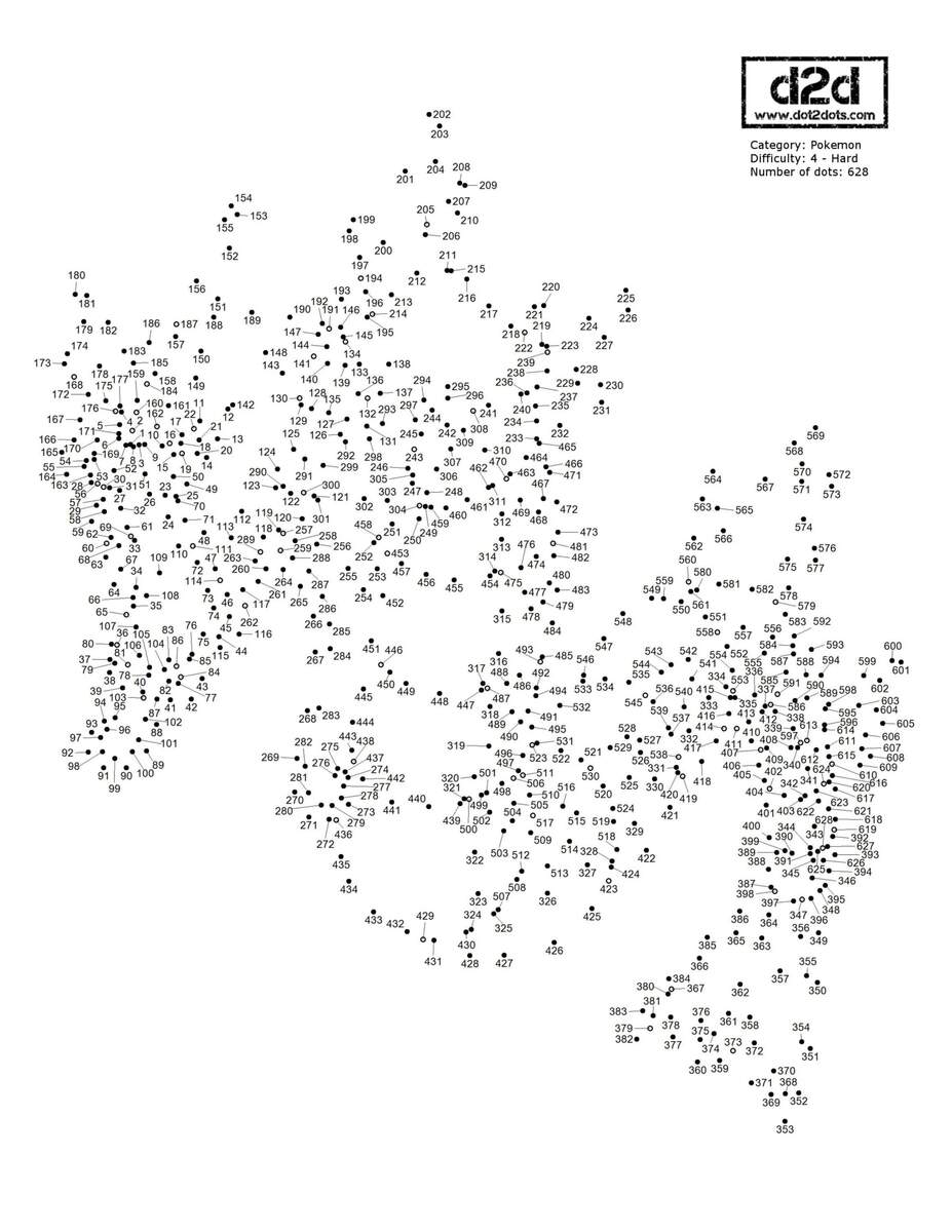 Pokemon Dot To Dots Gen 1 all 151 Pokemon Etsy