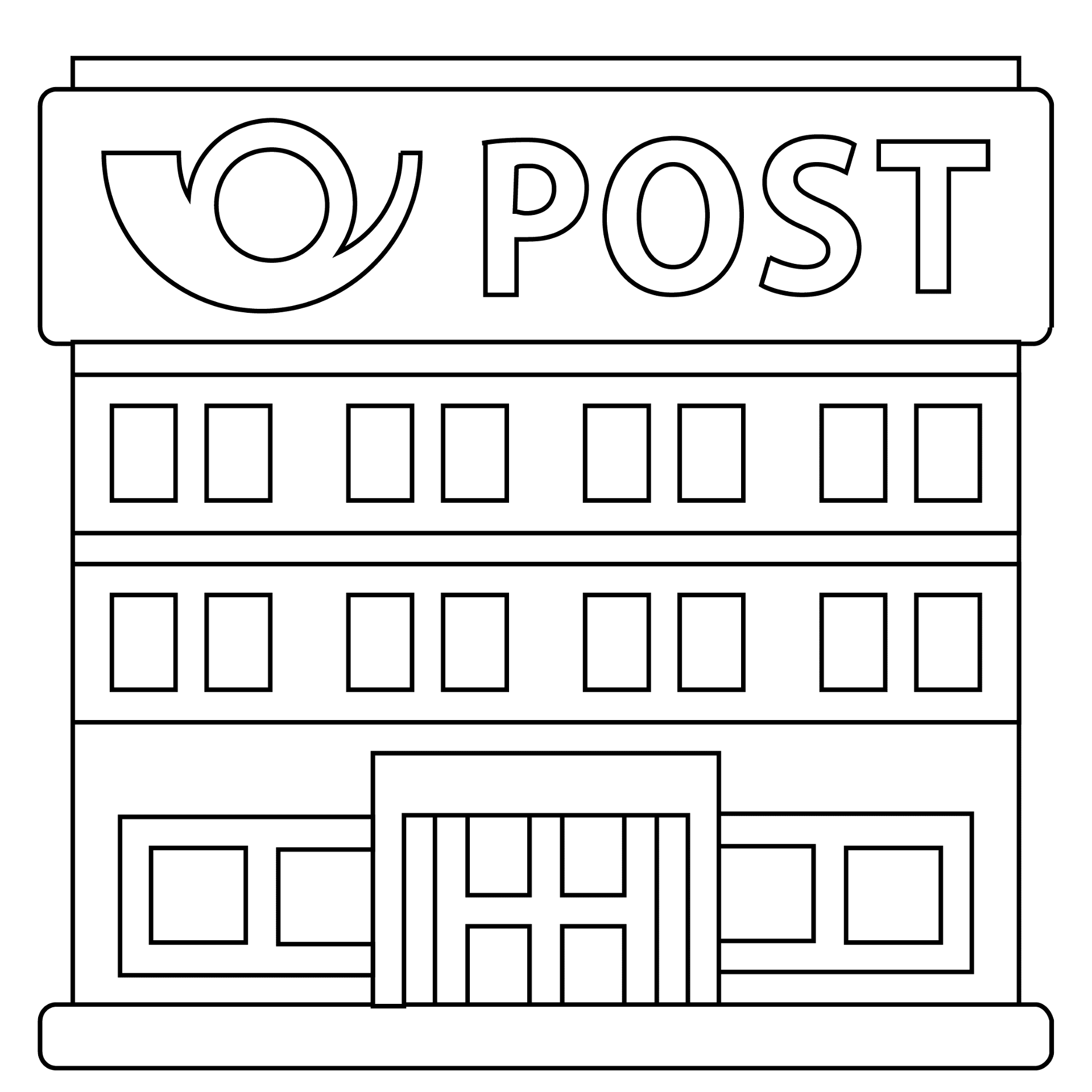 Post Office Coloring Page Free Printable