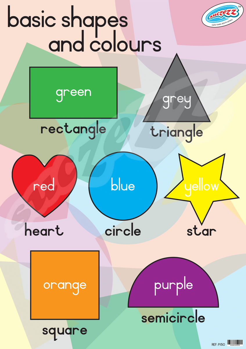 Poster Basic Shapes And Colours Suczezz