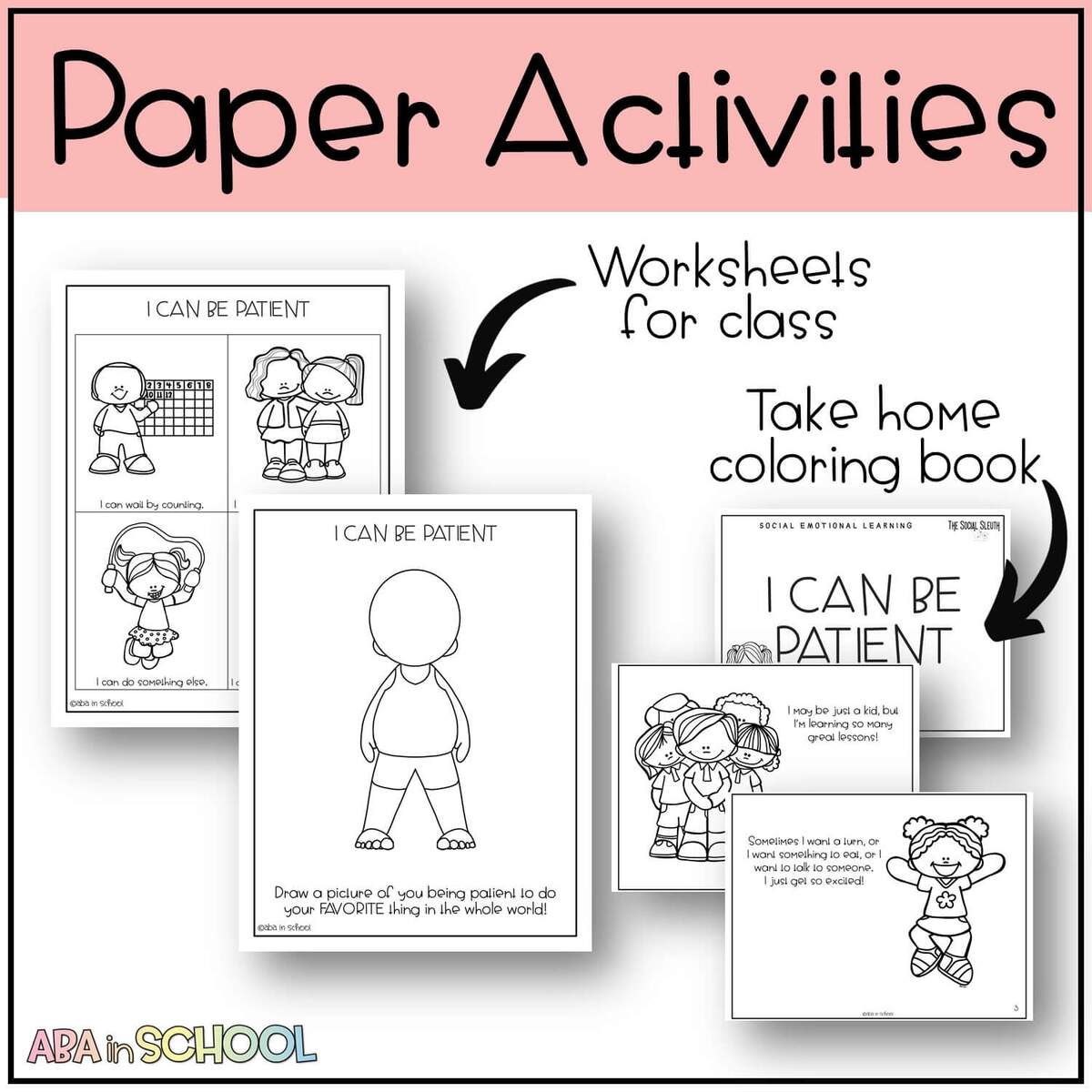 Preschool Social Skills Story And Activity I CAN BE PATIENT Social Emotional ABA In School