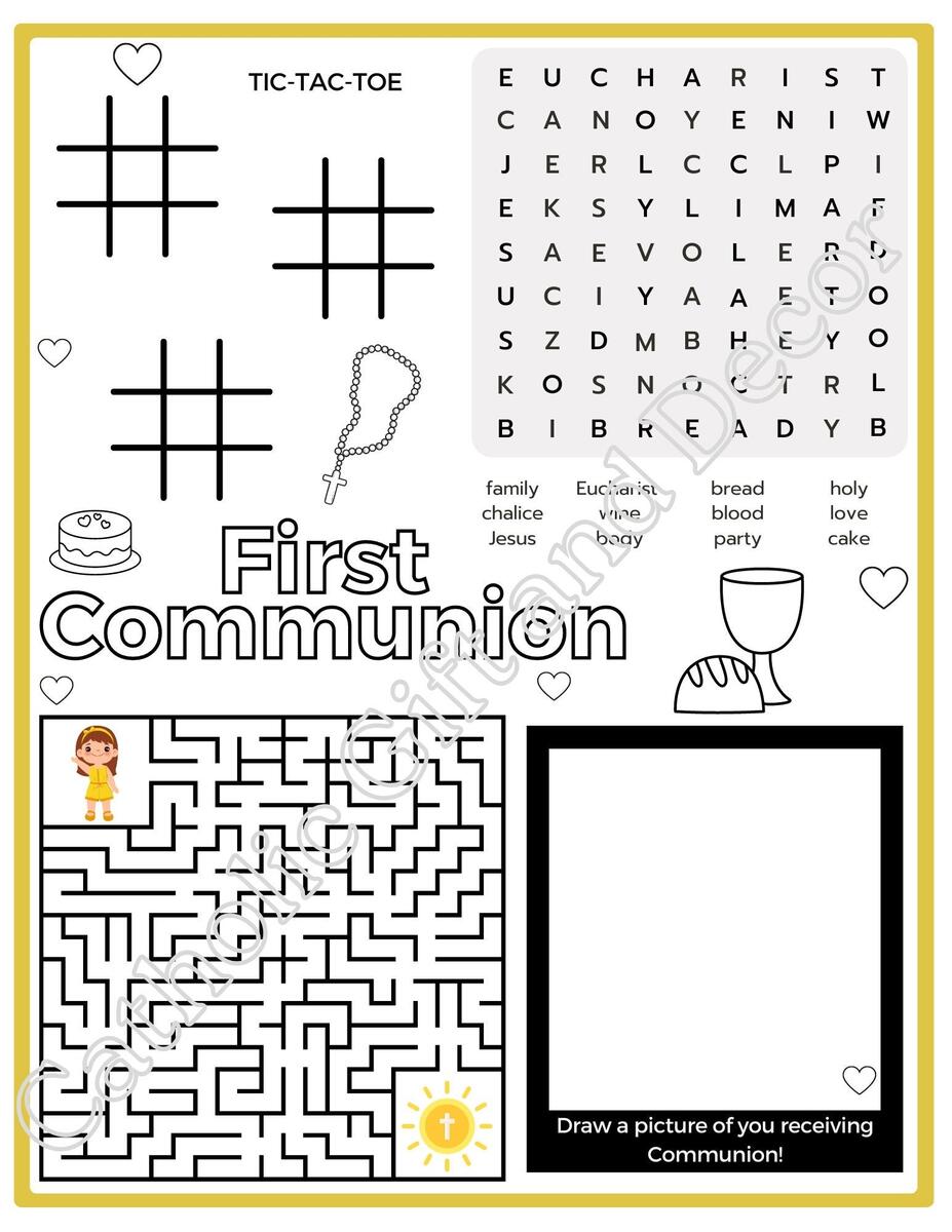 First Communion Sacrament Of Eucharist Activity Made By Teachers