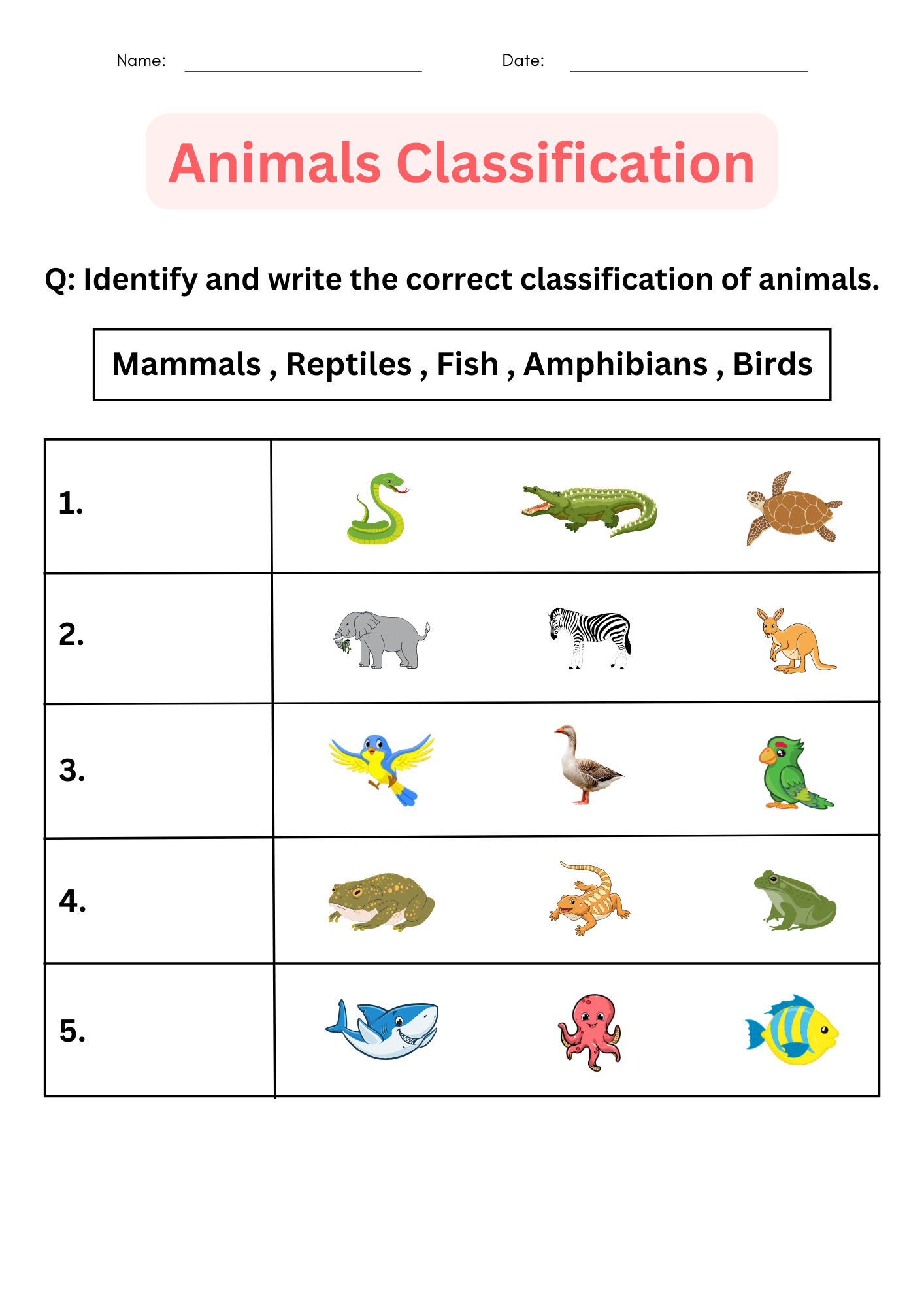 Printable Classification Of Animals Worksheet For Grade 1 2 3 Made By Teachers Printable Classification Of Animals Worksheet For Grade 1 2 3 Made By Teachers