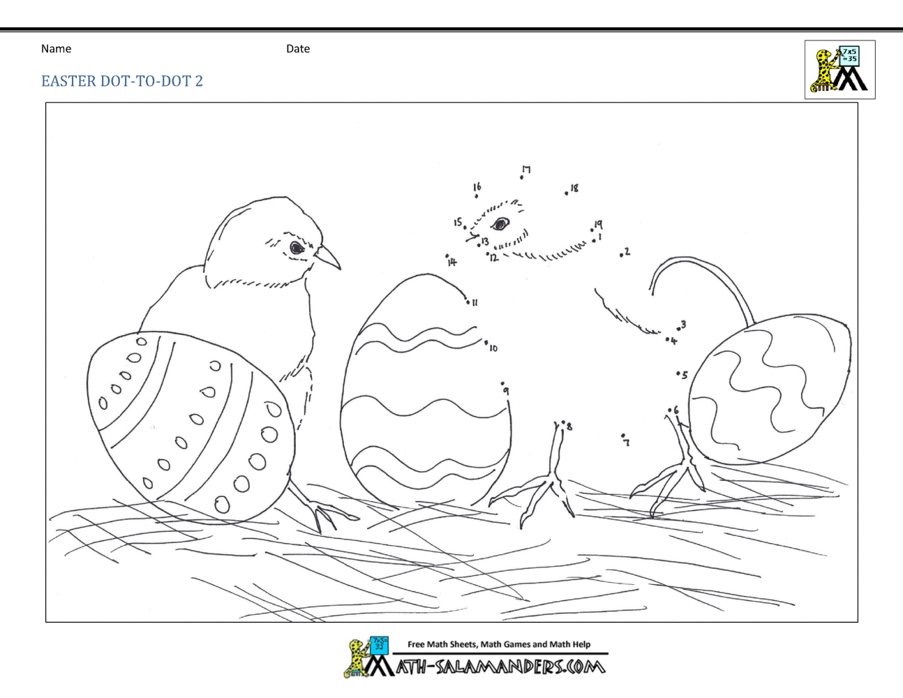 Printable Easter Dot To Dot Printable Easter Dot To Dot