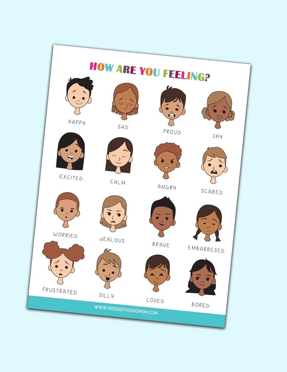 Printable Feelings Chart For Kids PDF Download