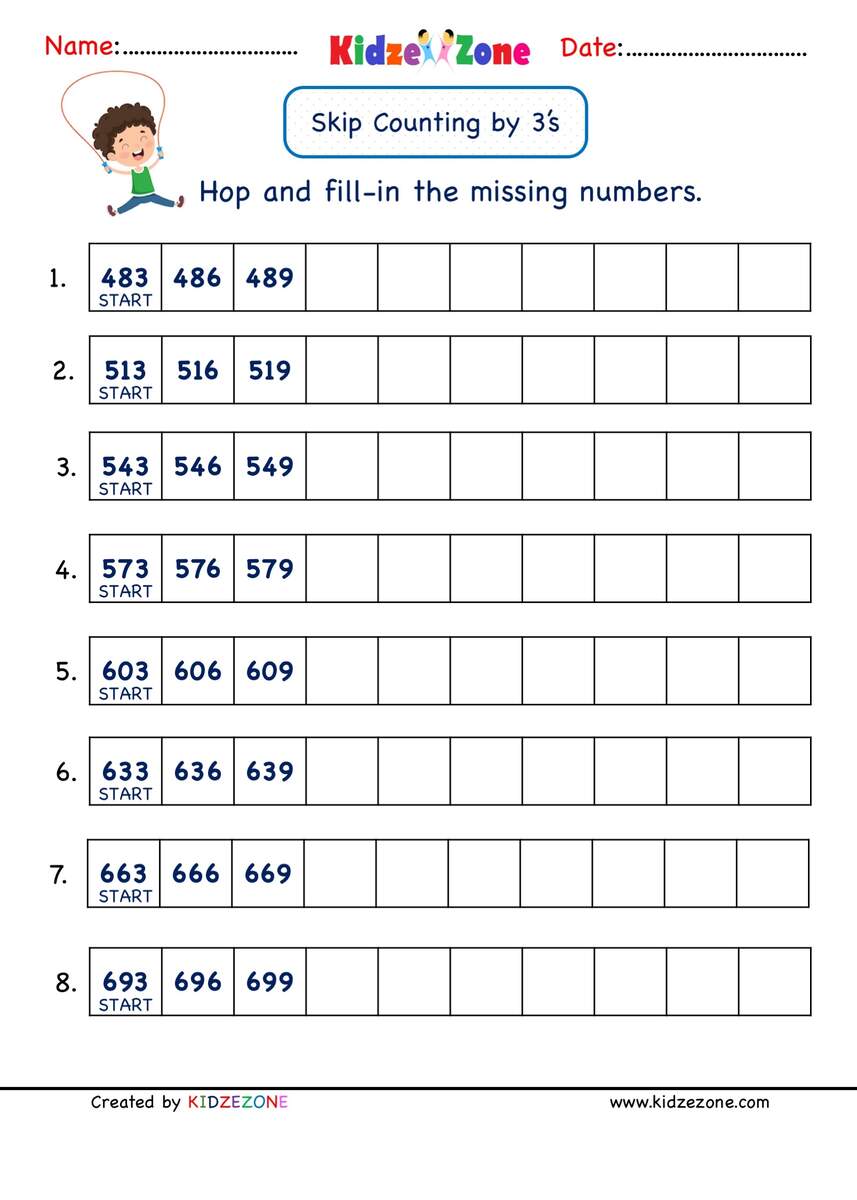 Printable Grade 3 Skip Counting Worksheets Download Printable Grade 3 Skip Counting Worksheets Download