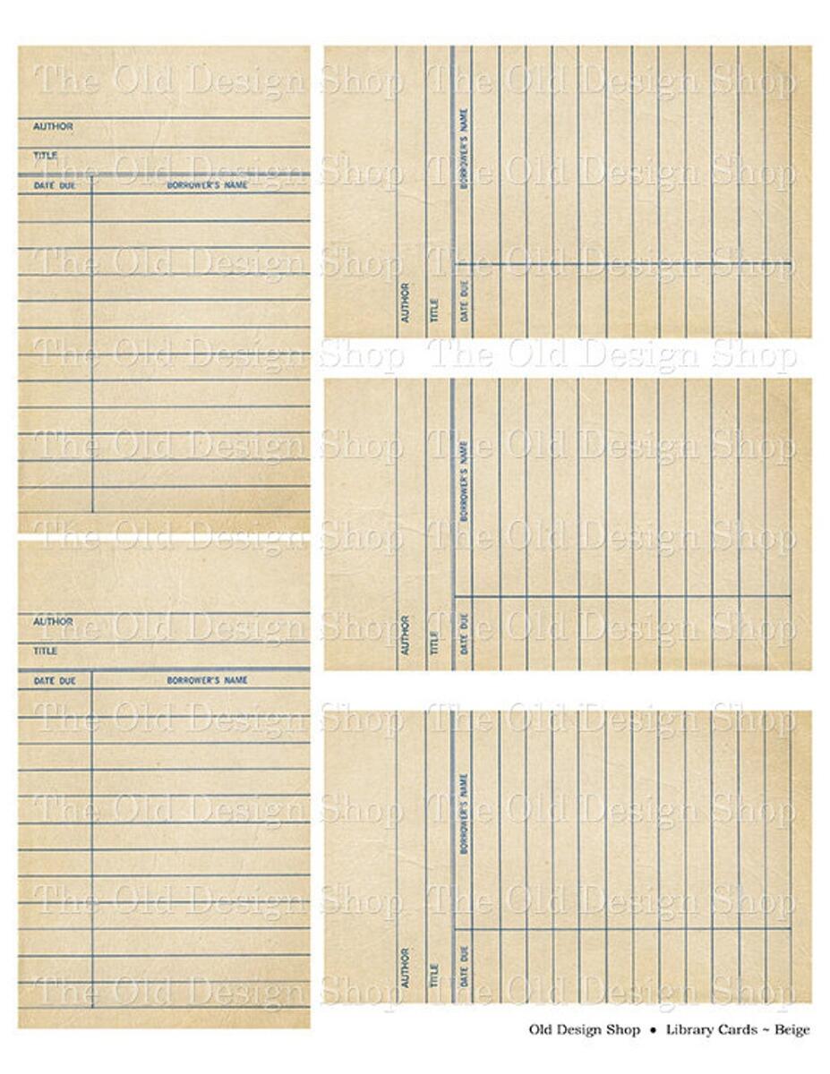 Printable Library Cards Beige Color Vintage Style Library Card For Junk Journals Cardmaking Supply Digital Collage Sheet JPG Format Etsy Printable Library Cards Beige Color Vintage Style Library Card For Junk Journals Cardmaking Supply Digital Collage Sheet JPG Format Etsy