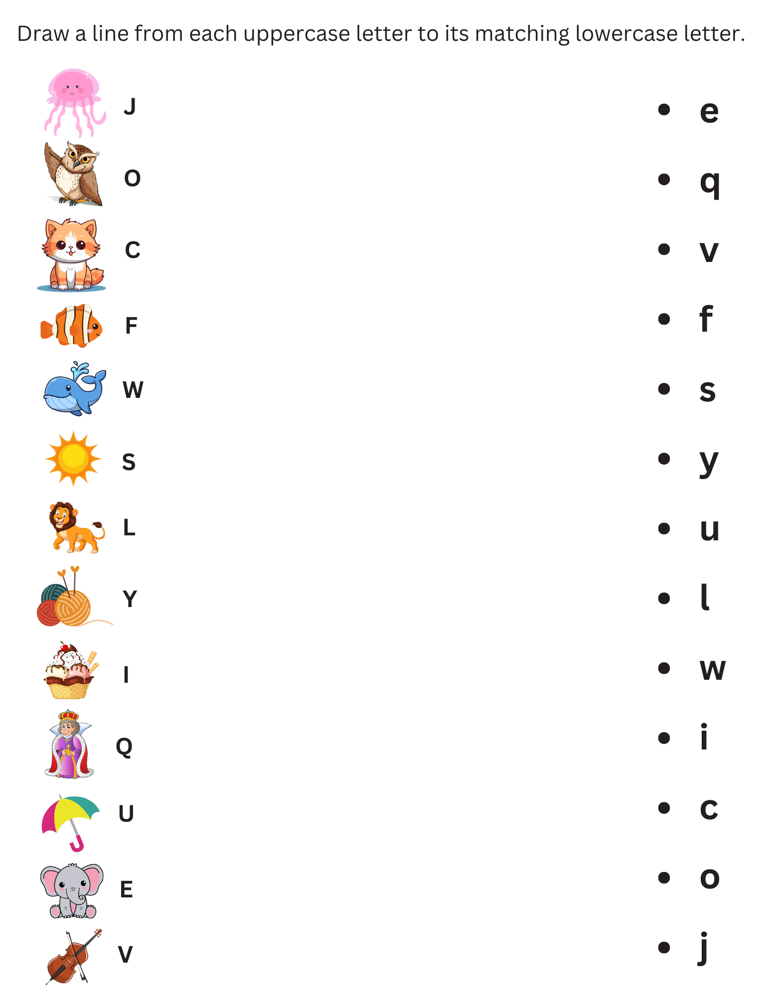 Printable Match Uppercase And Lowercase Letters Kindergarten Worksheets Made By Teachers Upper Case And Lower Case Letters Free Worksheet For Kids