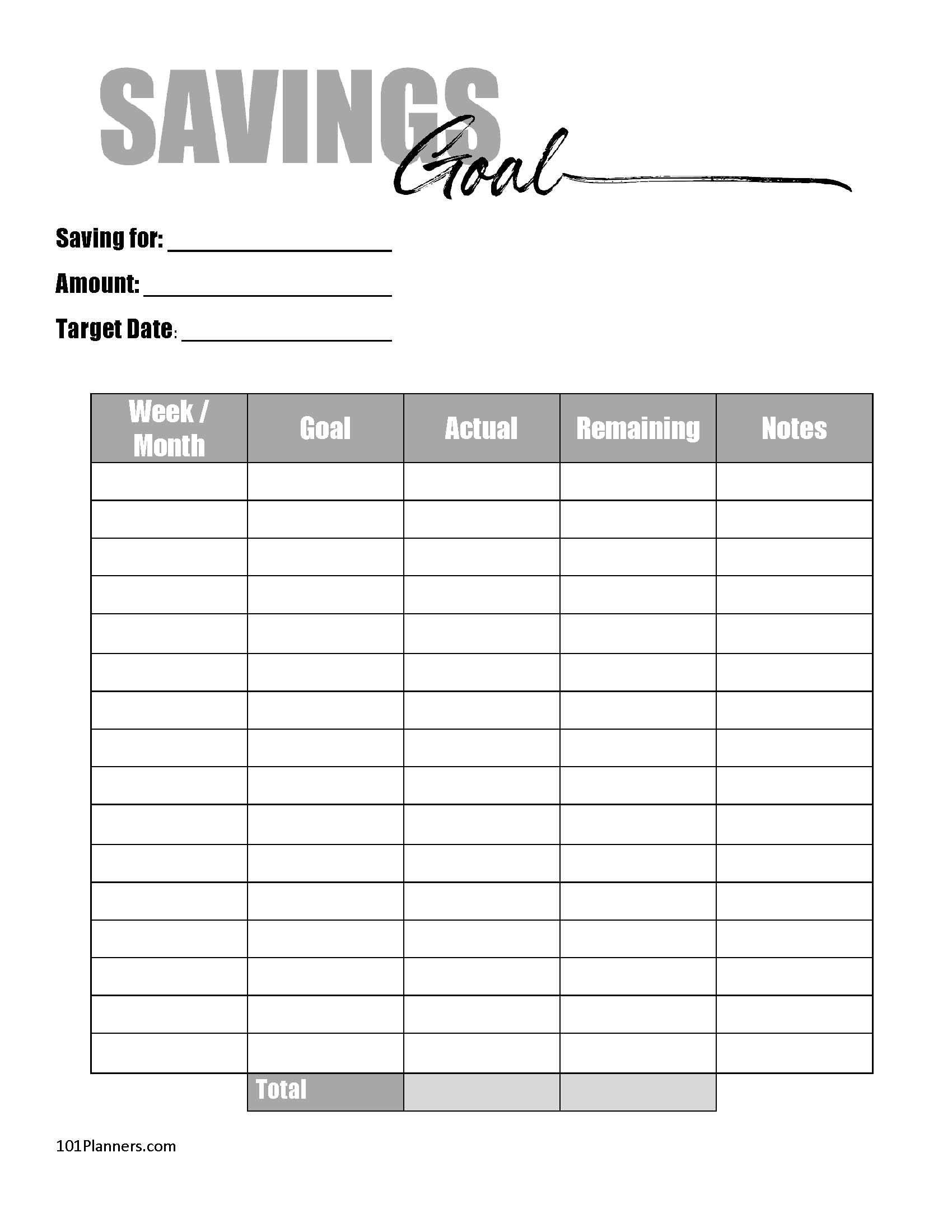 Printable Planner Savings Goal Free Dwayneneynipathang1977 S Ownd Printable Planner Savings Goal Free Dwayneneynipathang1977 S Ownd