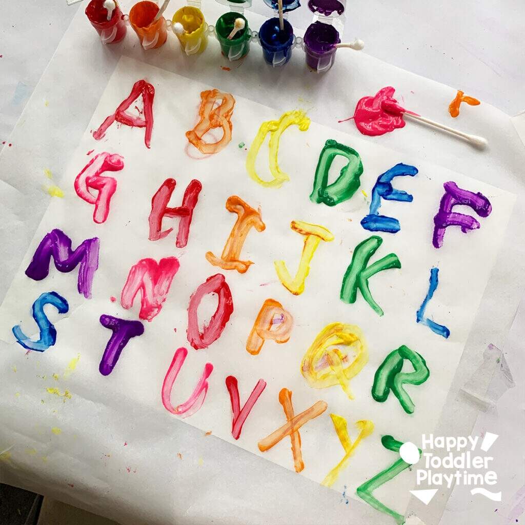 Q Tip Letter Tracing Activity For Preschooler Happy Toddler Playtime Q Tip Letter Tracing Activity For Preschooler Happy Toddler Playtime
