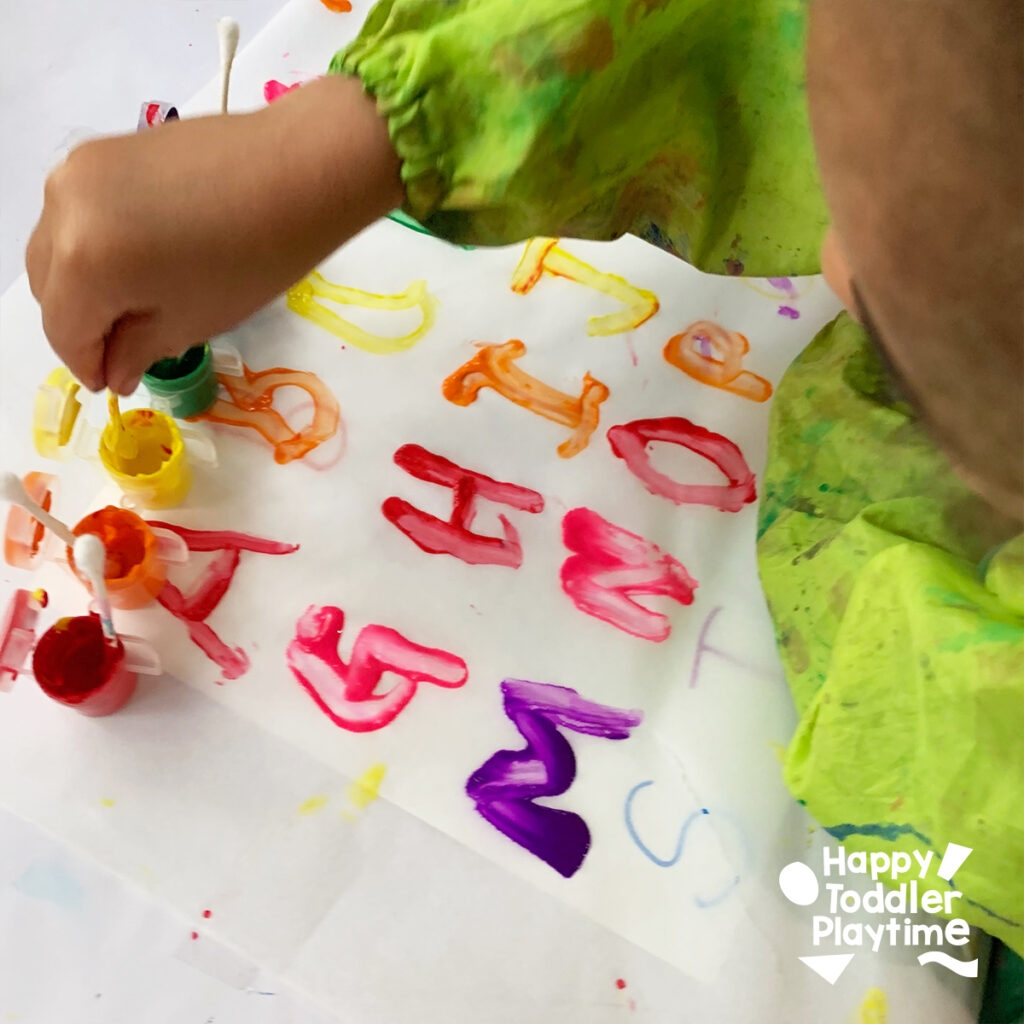 Q Tip Letter Tracing Activity For Preschooler Happy Toddler Playtime Q Tip Letter Tracing Activity For Preschooler Happy Toddler Playtime