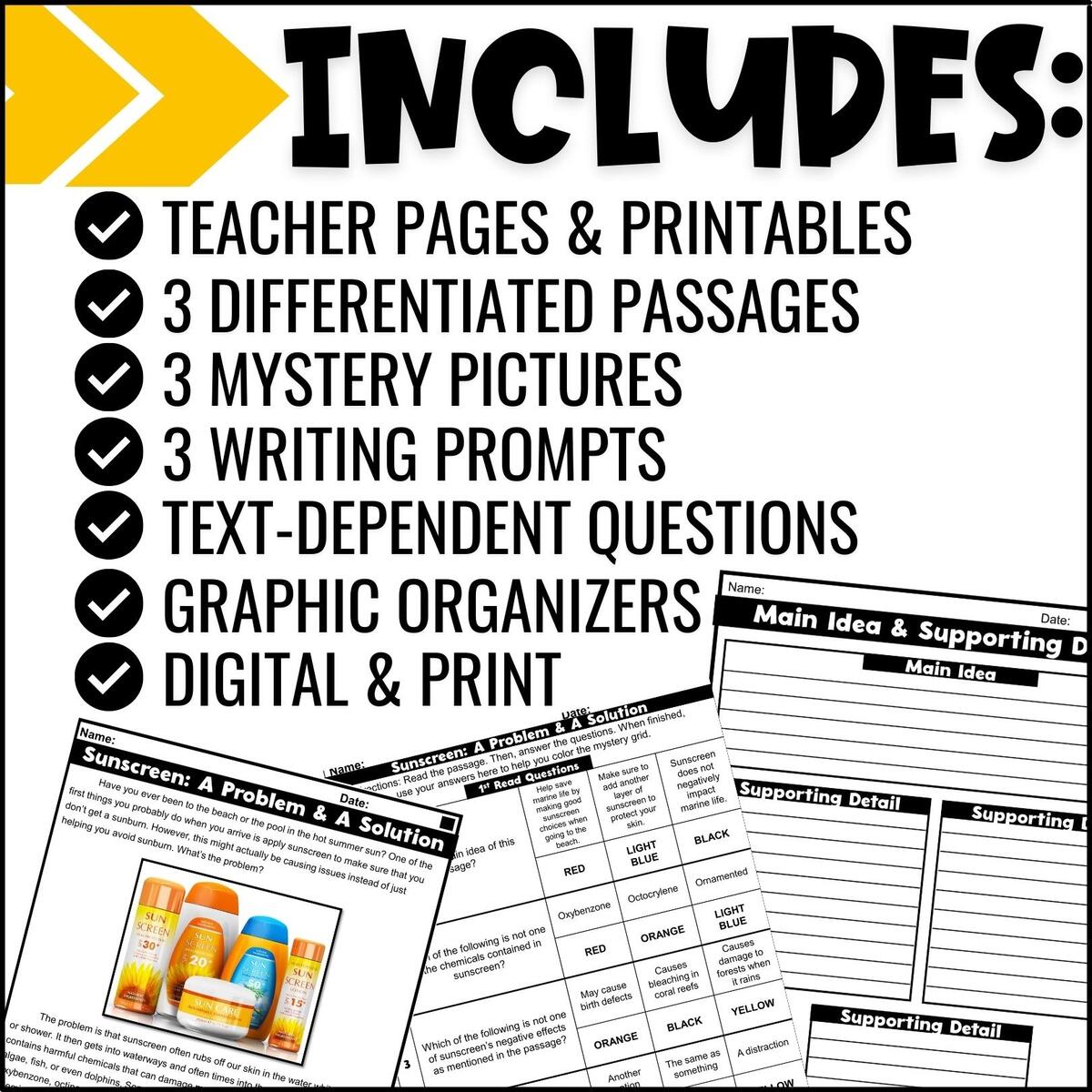 Reading Comprehension Passages With Mystery Pictures May Fun In 5th Grade MORE