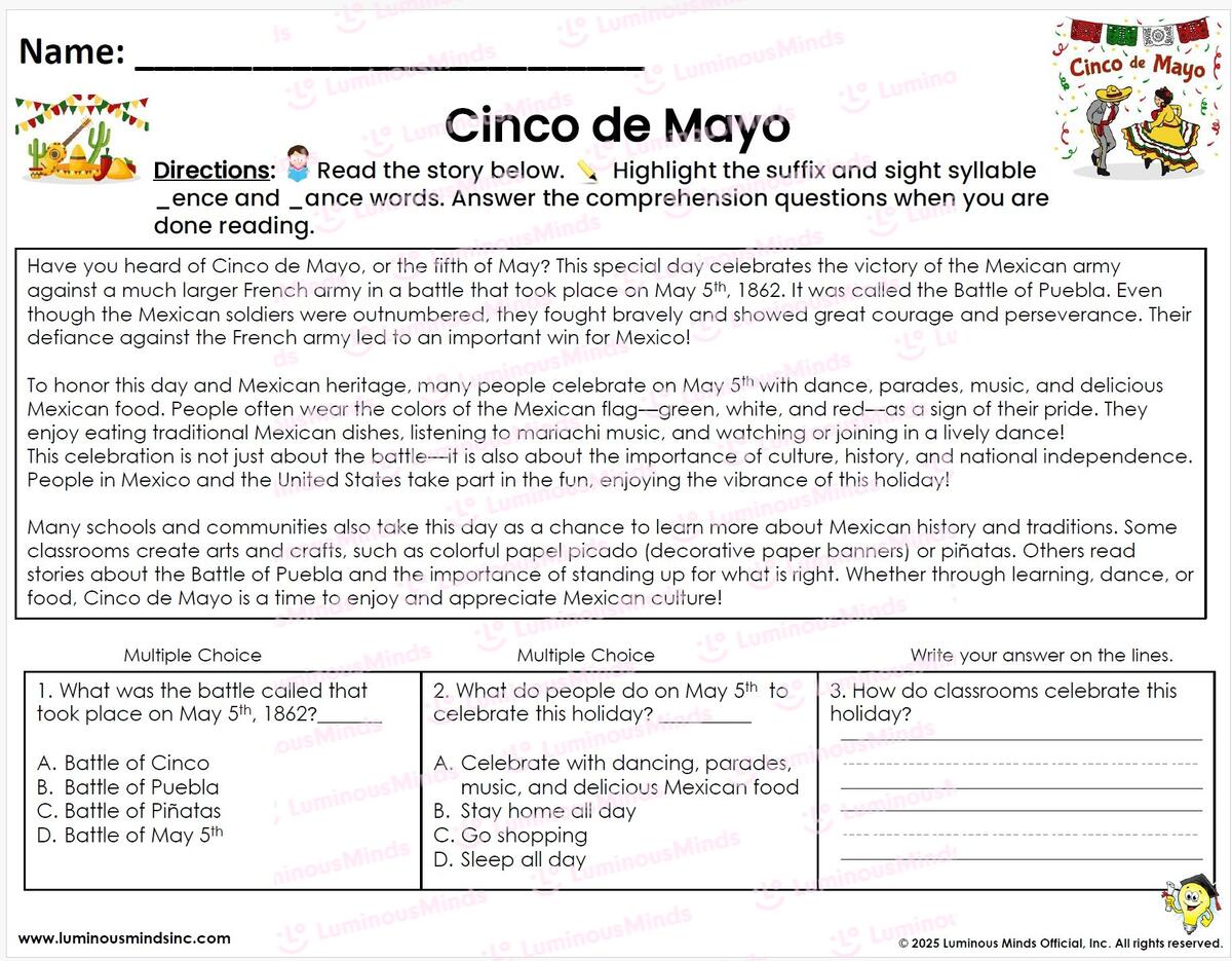 May Reading Comprehension Passages For Kindergarten And First Grade Made By Teachers