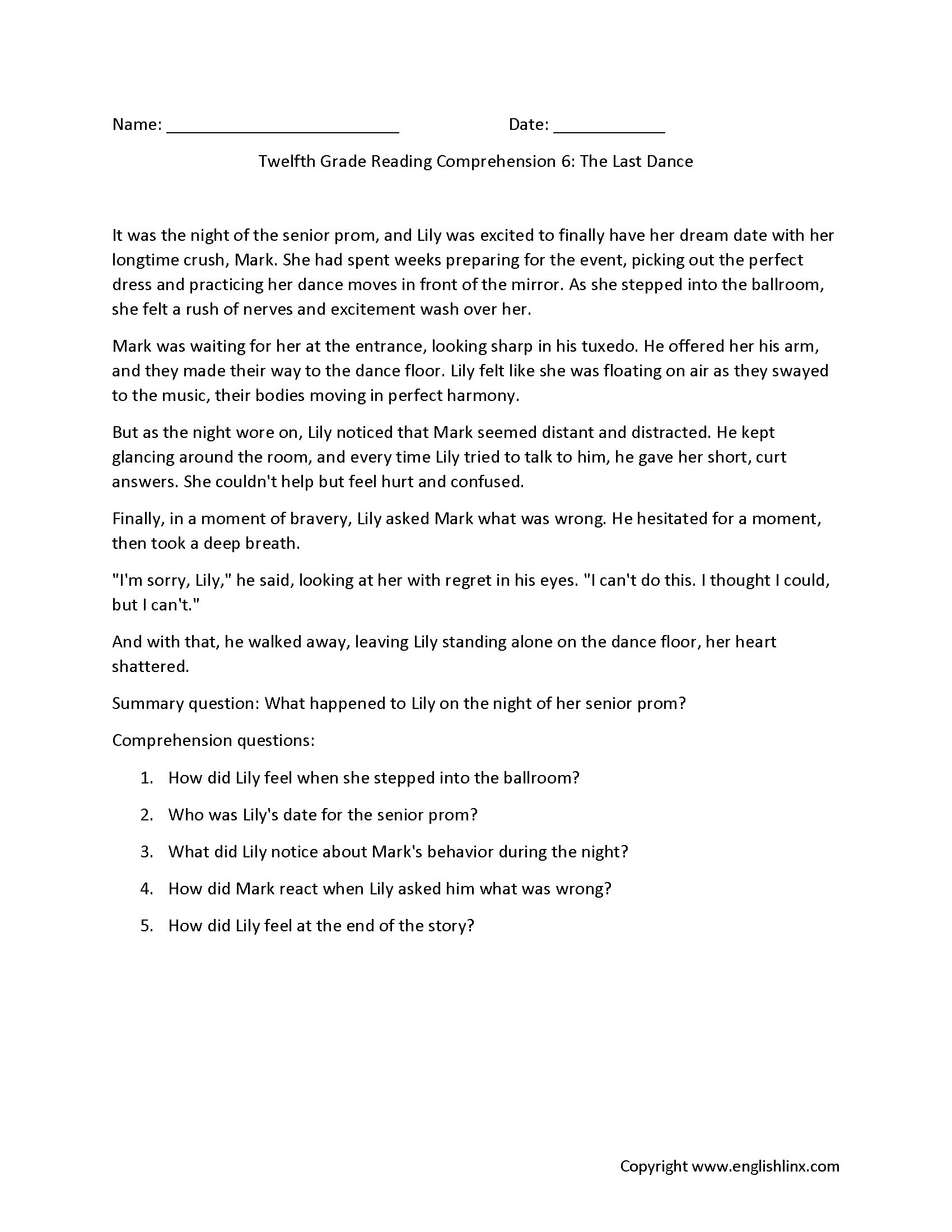 Reading Comprehension Worksheets Twelfth Grade Reading Comprehension Worksheets Reading Comprehension Worksheets Twelfth Grade Reading Comprehension Worksheets