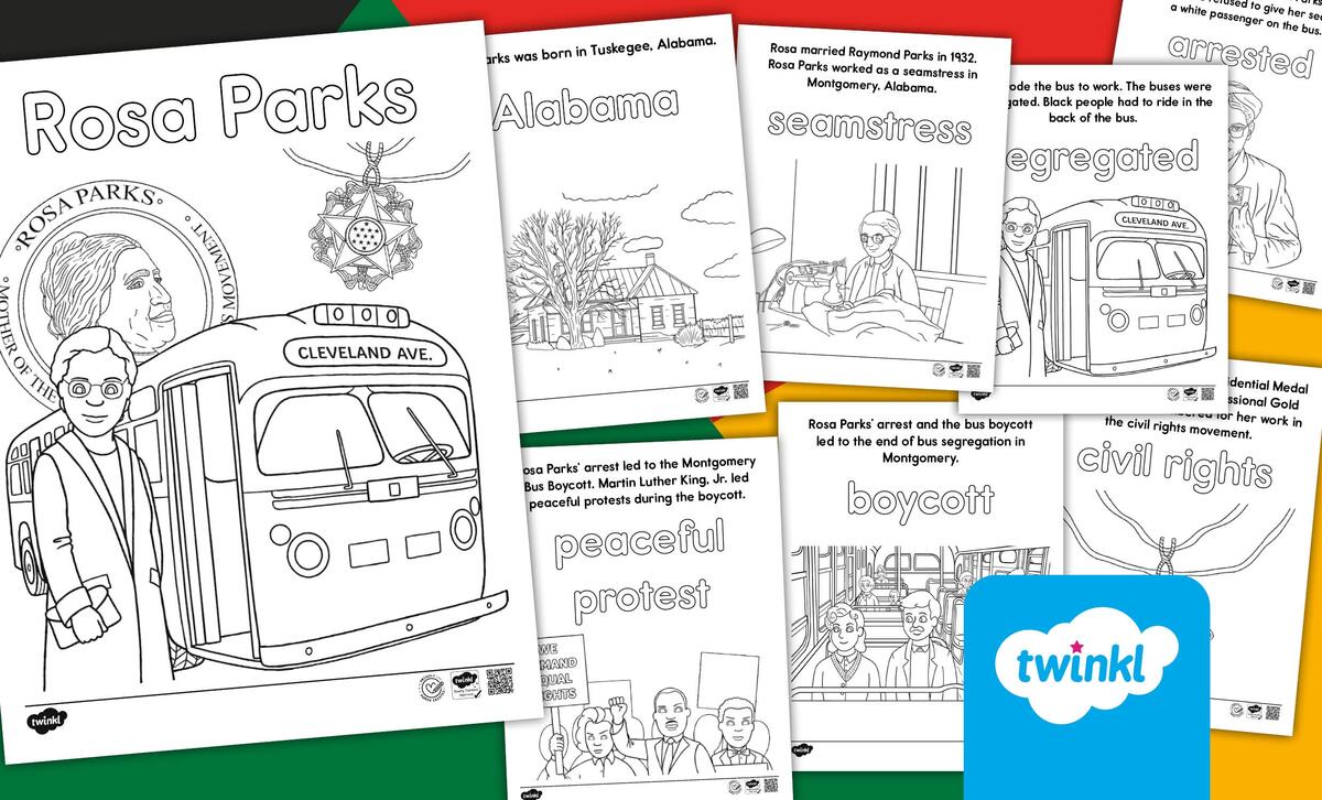 Rosa Parks Read Trace And Color Activity Booklet For K 2nd Grade Lesson Plan Rosa Parks Read Trace And Color Activity Booklet For K 2nd Grade Lesson Plan