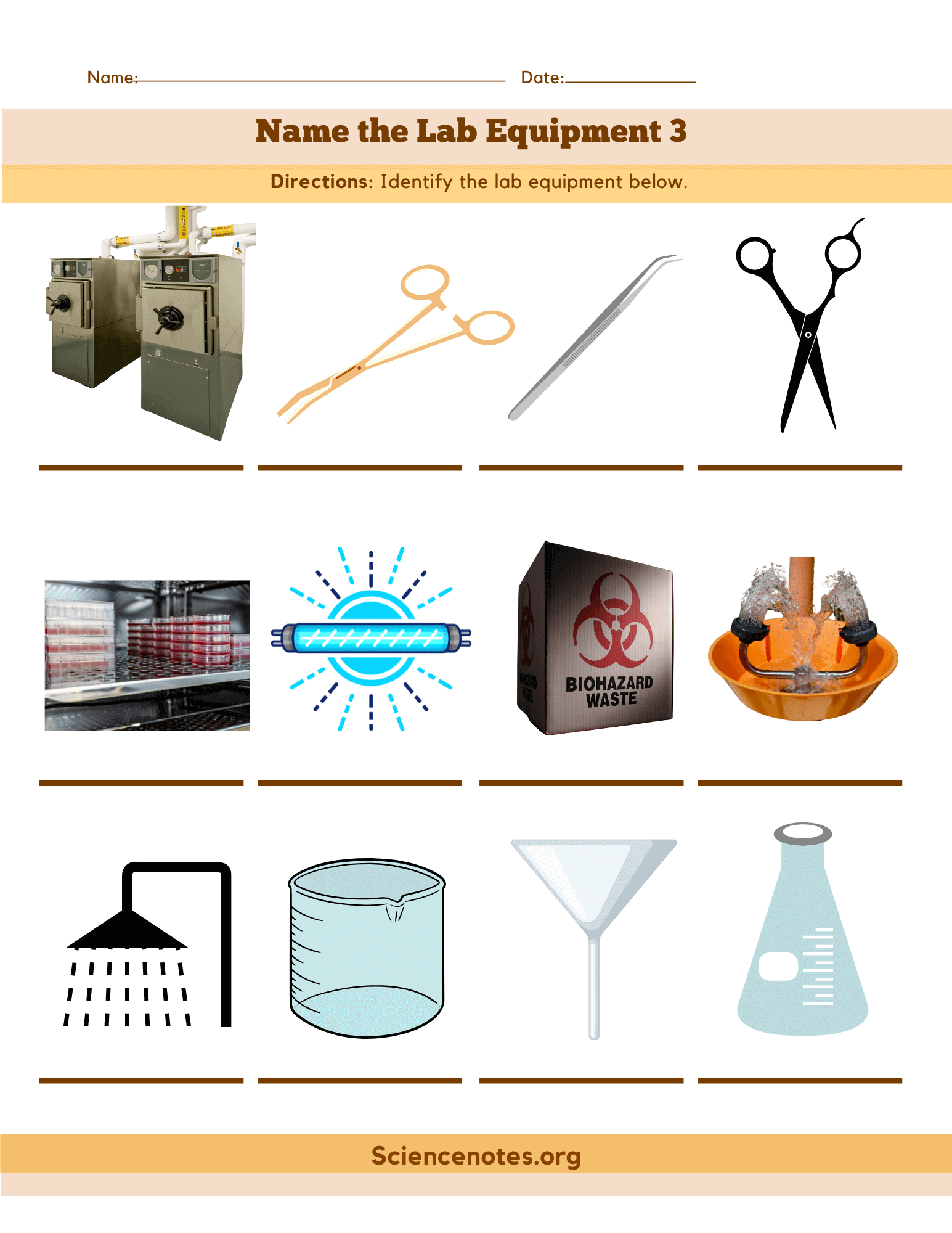 Science Laboratory Worksheets Science Laboratory Worksheets