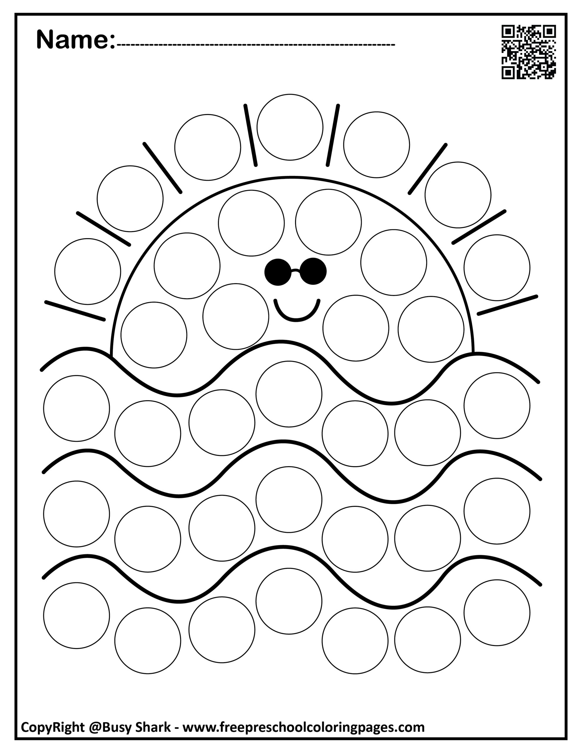 Set Of Summer Dot Markers Pages