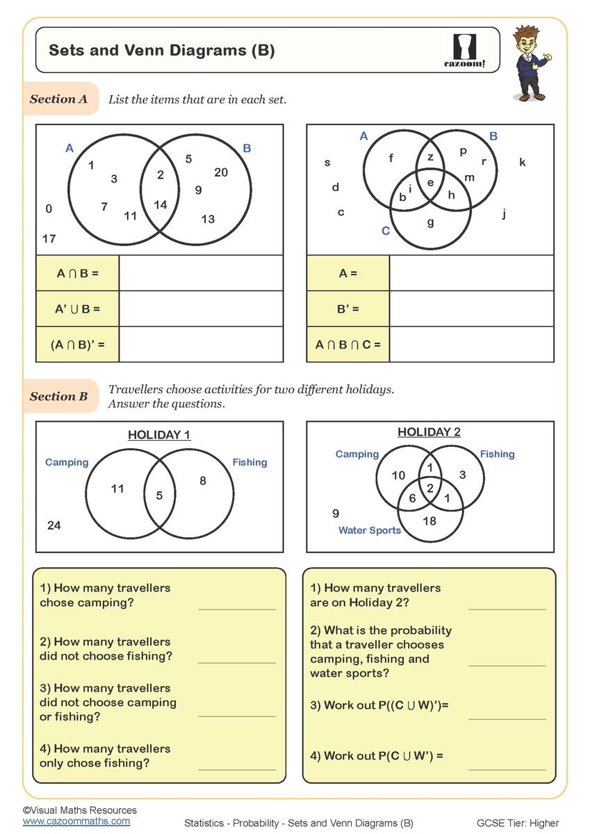 Venn Diagram Worksheets 3rd Grade