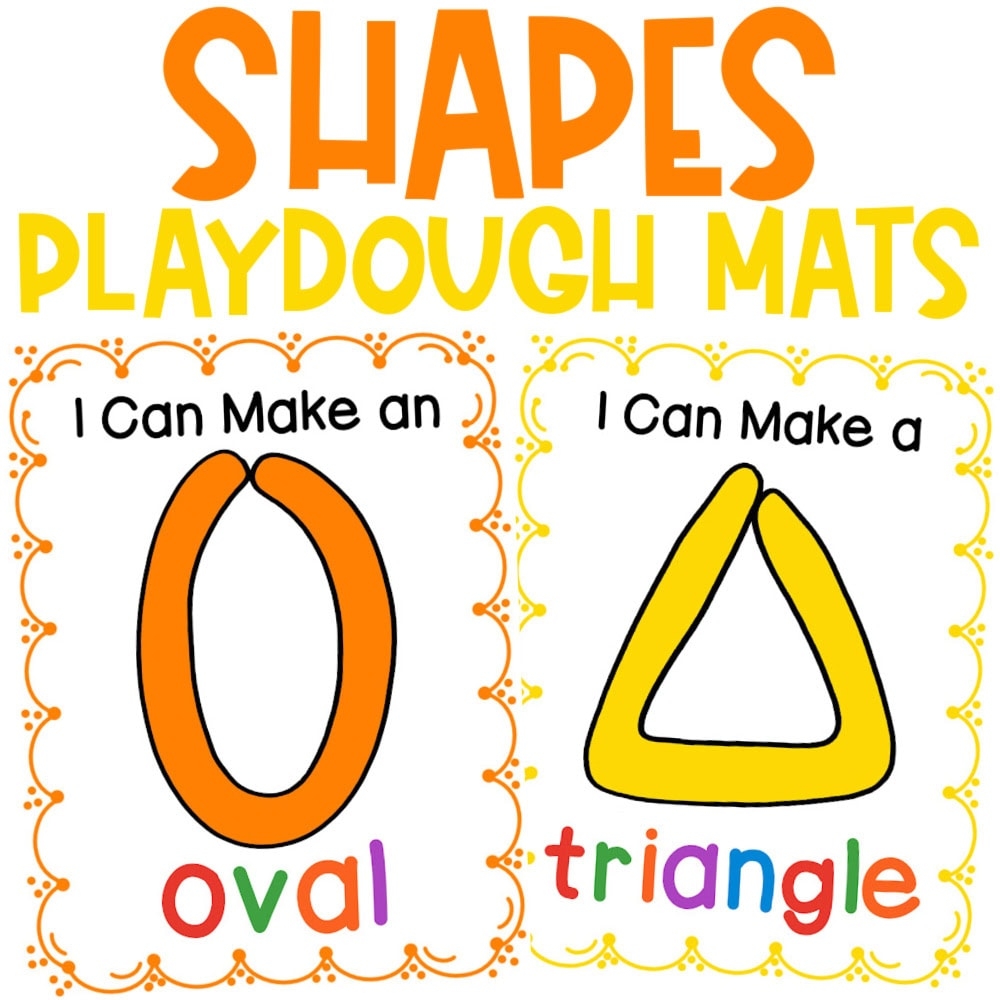 Shape Playdough Mats Kids Activity Zone
