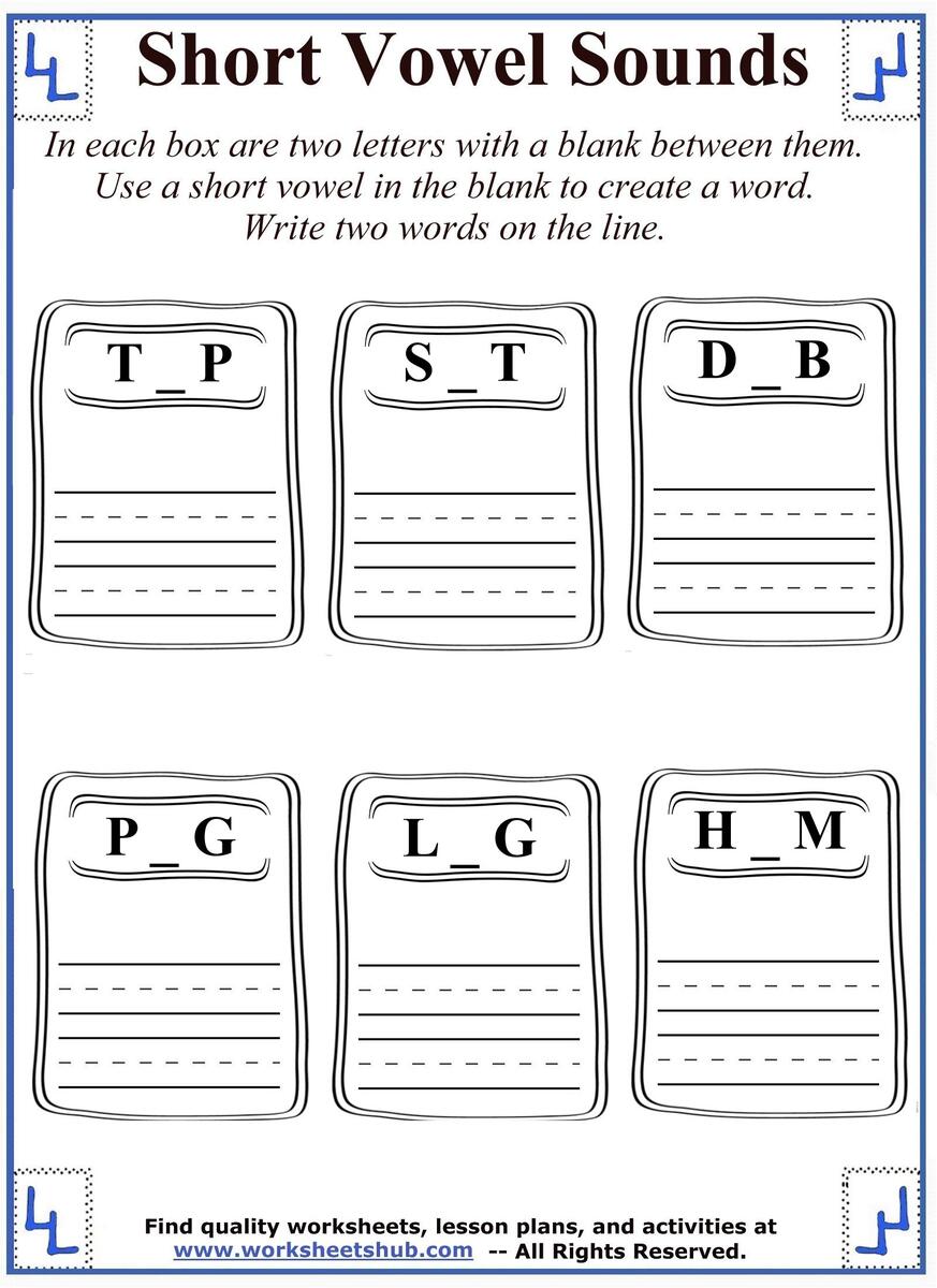 Short Vowel Sounds Mixed Vowel Worksheets 1st Grade Long And Short Vowel Worksheet Collection