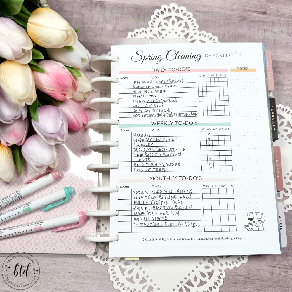 Simple Spring Cleaning Checklists Planner Printable Behind The Designs Simple Spring Cleaning Checklists Planner Printable Behind The Designs