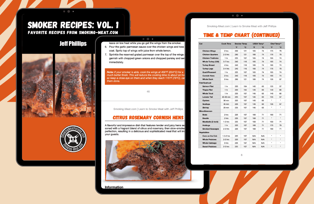 Smoking Times And Temperatures Chart For Beef Pork Poultry Smoking Time And Temperature Chart Deejay S Smoke Pit Flip EBook Pages 1 6 AnyFlip