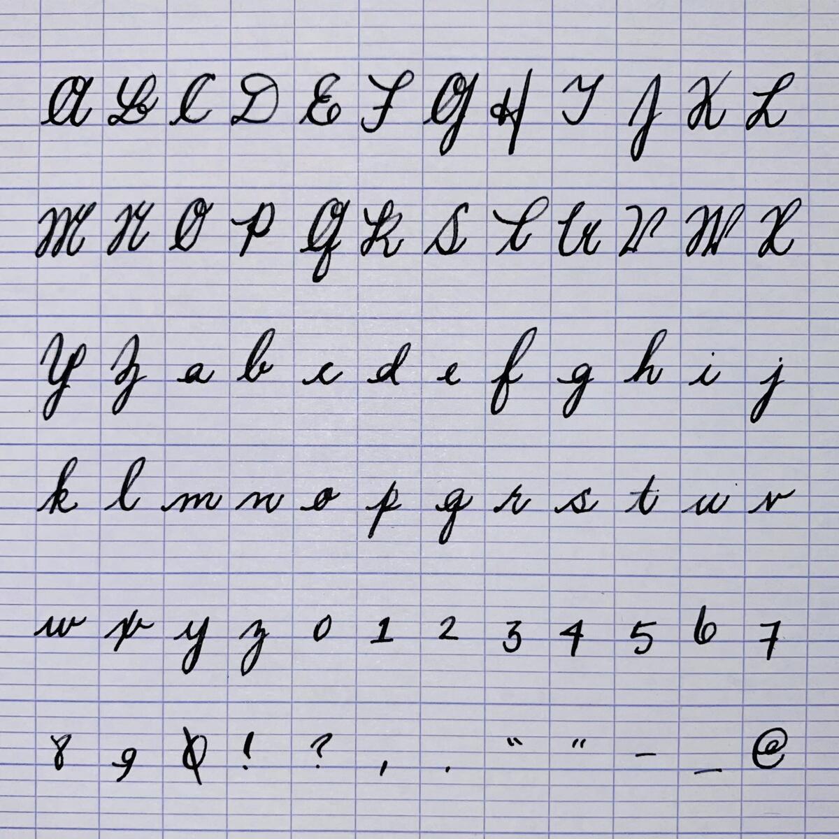 So I Was Teaching My Nephew How To Write In Cursive And I Wrote Out The Alphabet I Learned Cursive In Elementary School In The US During The 90s But My