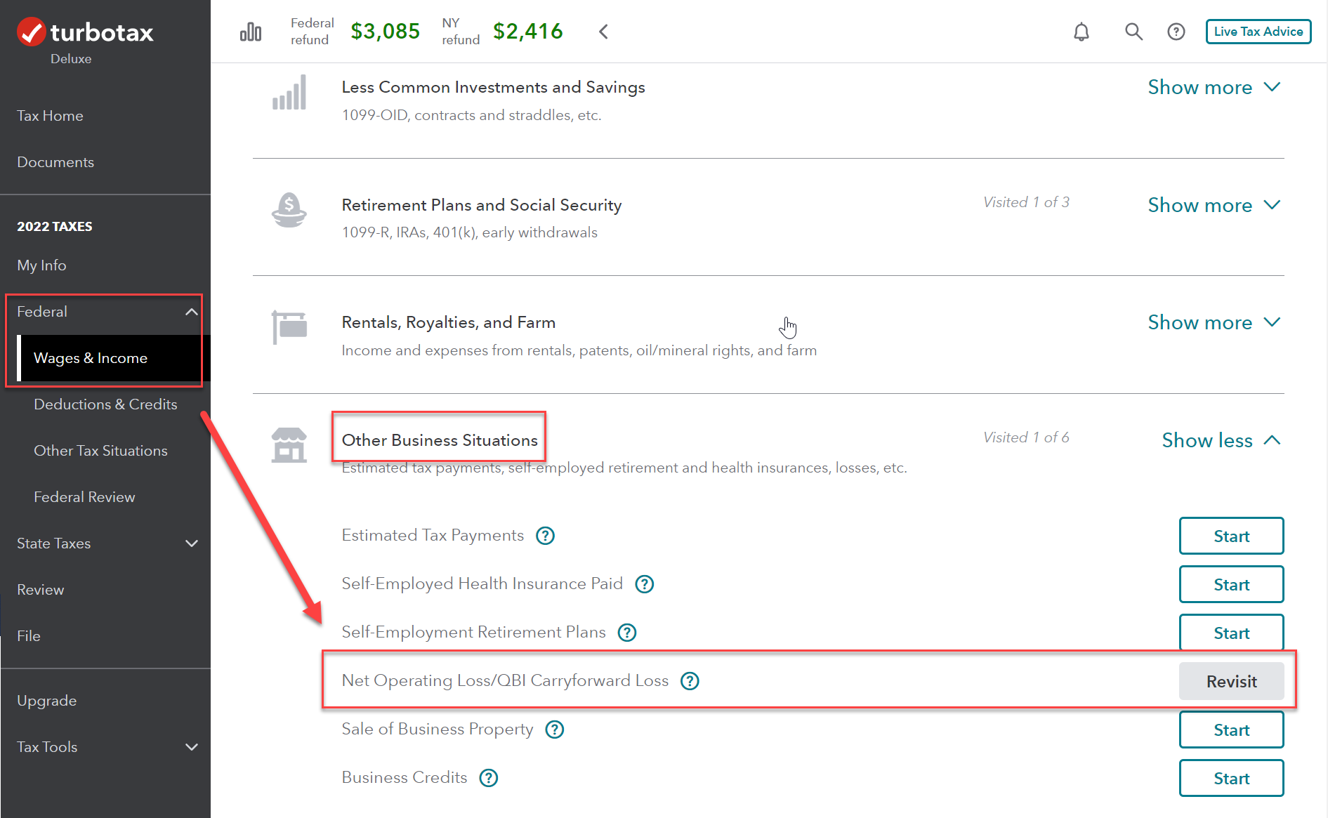 Solved Net Operating Loss NOL Carryover