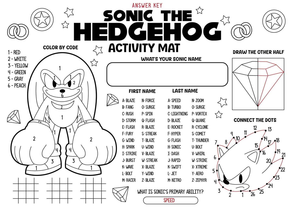 Sonic The Hedgehog Activity Mats Printable Love Peace Motherhood Sonic The Hedgehog Activity Mats Printable Love Peace Motherhood