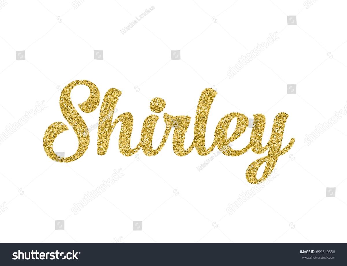 Female Name Shirley Handwritten Lettering Black Stock Vector Royalty Free 1284058672 Shutterstock