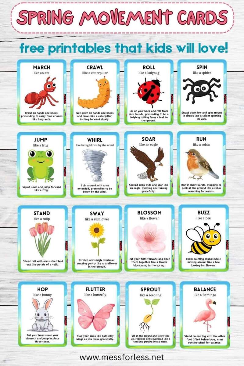 Spring Movement Cards Mess For Less Spring Movement Cards Mess For Less