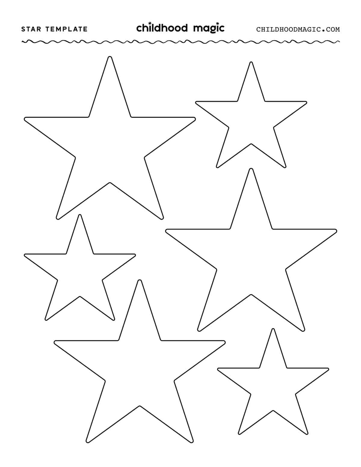 Star Template Childhood Magic Star Template Childhood Magic