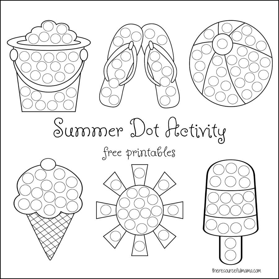 Free Printable Summer Connect The Dots Worksheets The Artisan Life
