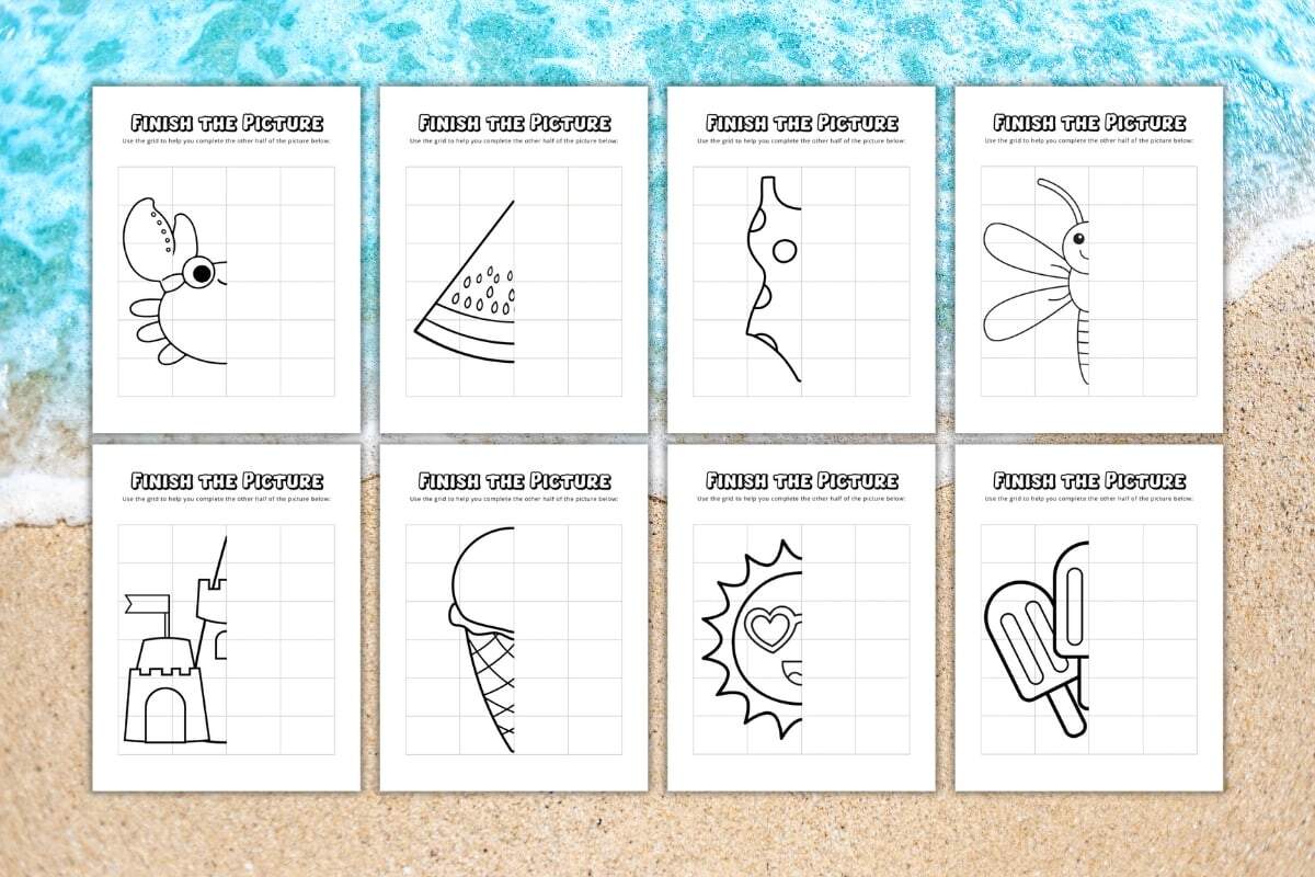 Summer Finish The Picture Worksheets Free Printable Summer Finish The Picture Worksheets Free Printable