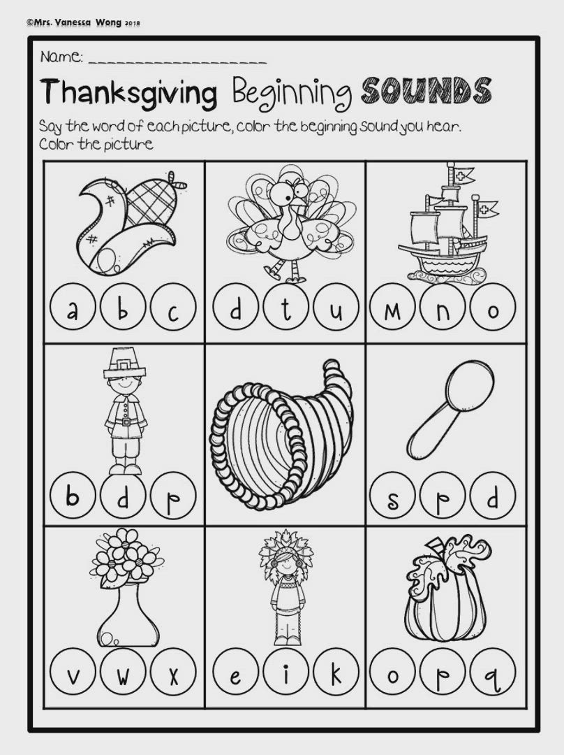 Thanksgiving Kindergarten Activities And Worksheets Math And Literacy No Prep