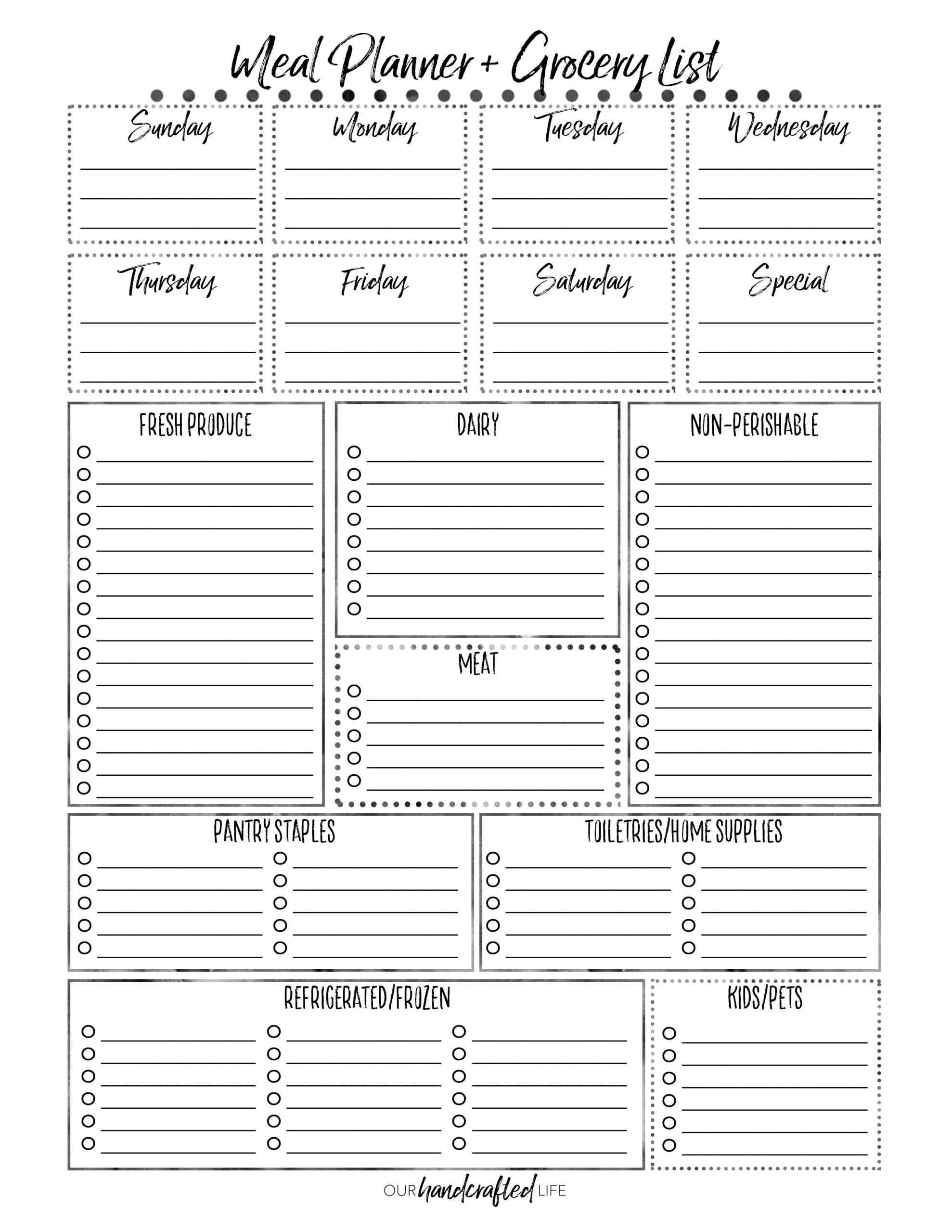 Free Printable Meal Planner Templates To Edit Online Canva