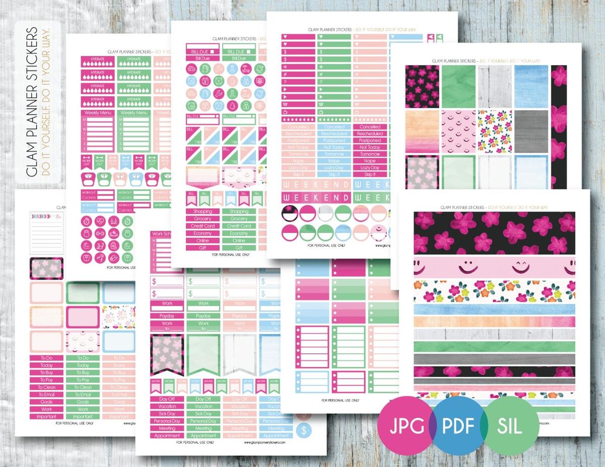 The Ultimate List For Beautiful Free Printable Planner Stickers Wendaful Planning Planners Productivity Organization