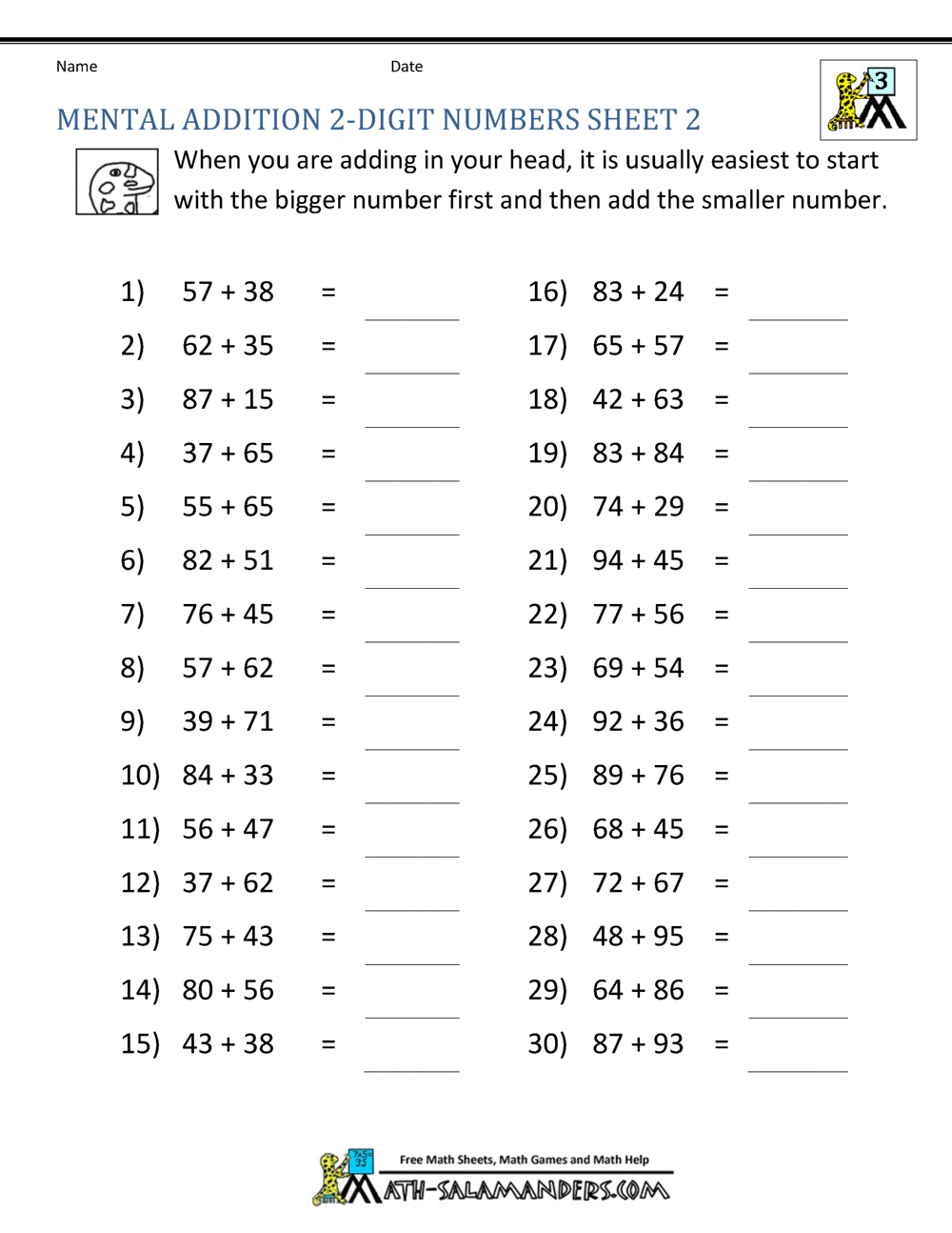 Math Worksheets Superstar Worksheets