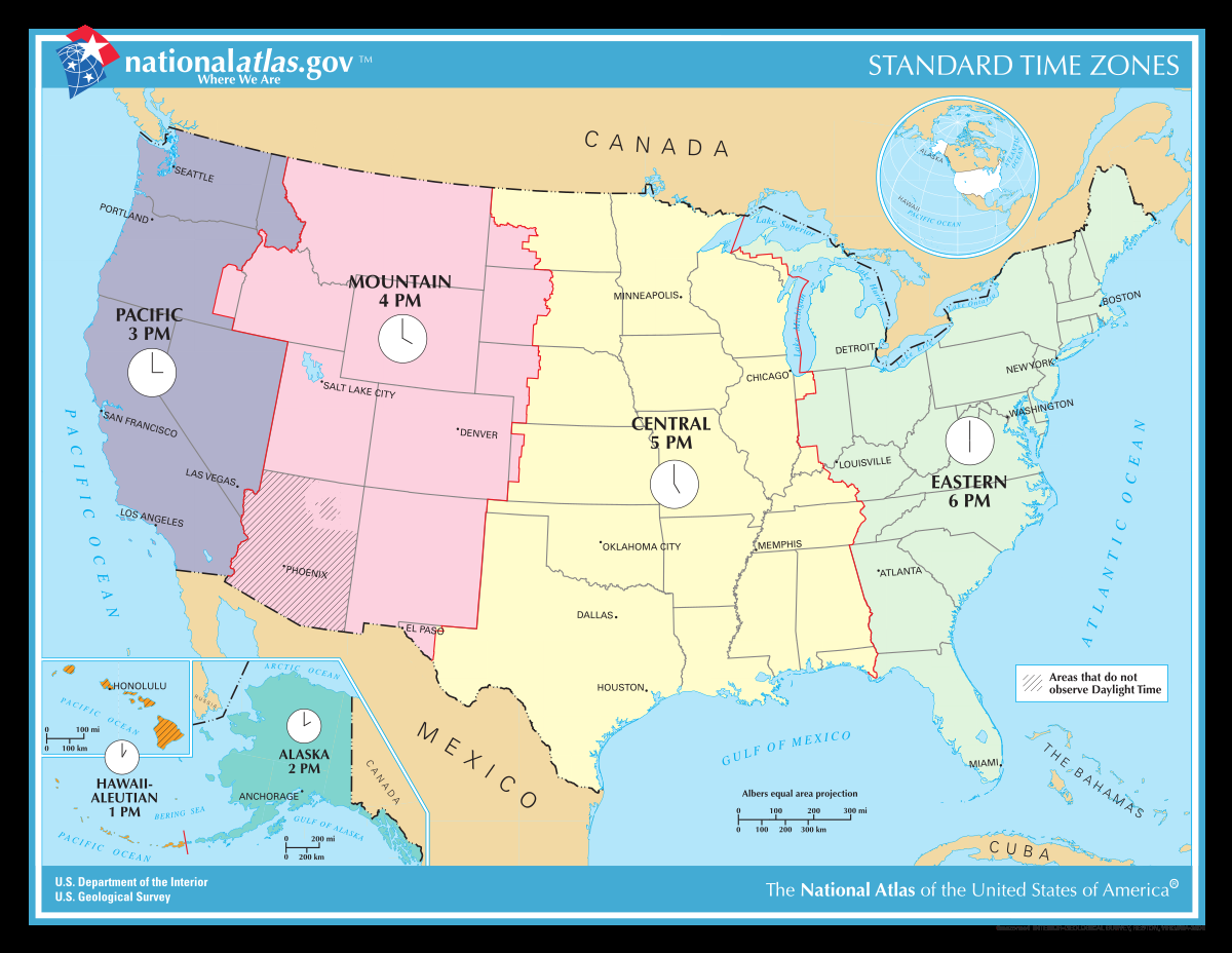 Time Zone Chart Center For Financial Training Inc