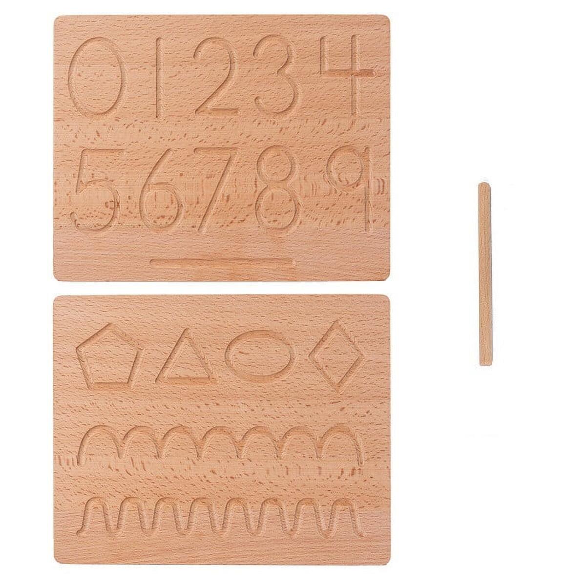 TopLLC Educational Toddler Toys Wooden Early Education Digital Letter Geometry Braille Board Interactive Kids Toys For Age 3 Walmart Ca