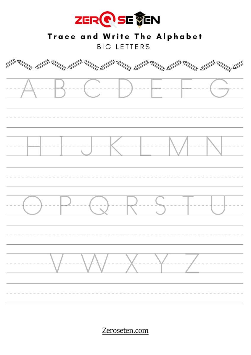 Trace And Write The Alphabet Zero Se Ten Blog